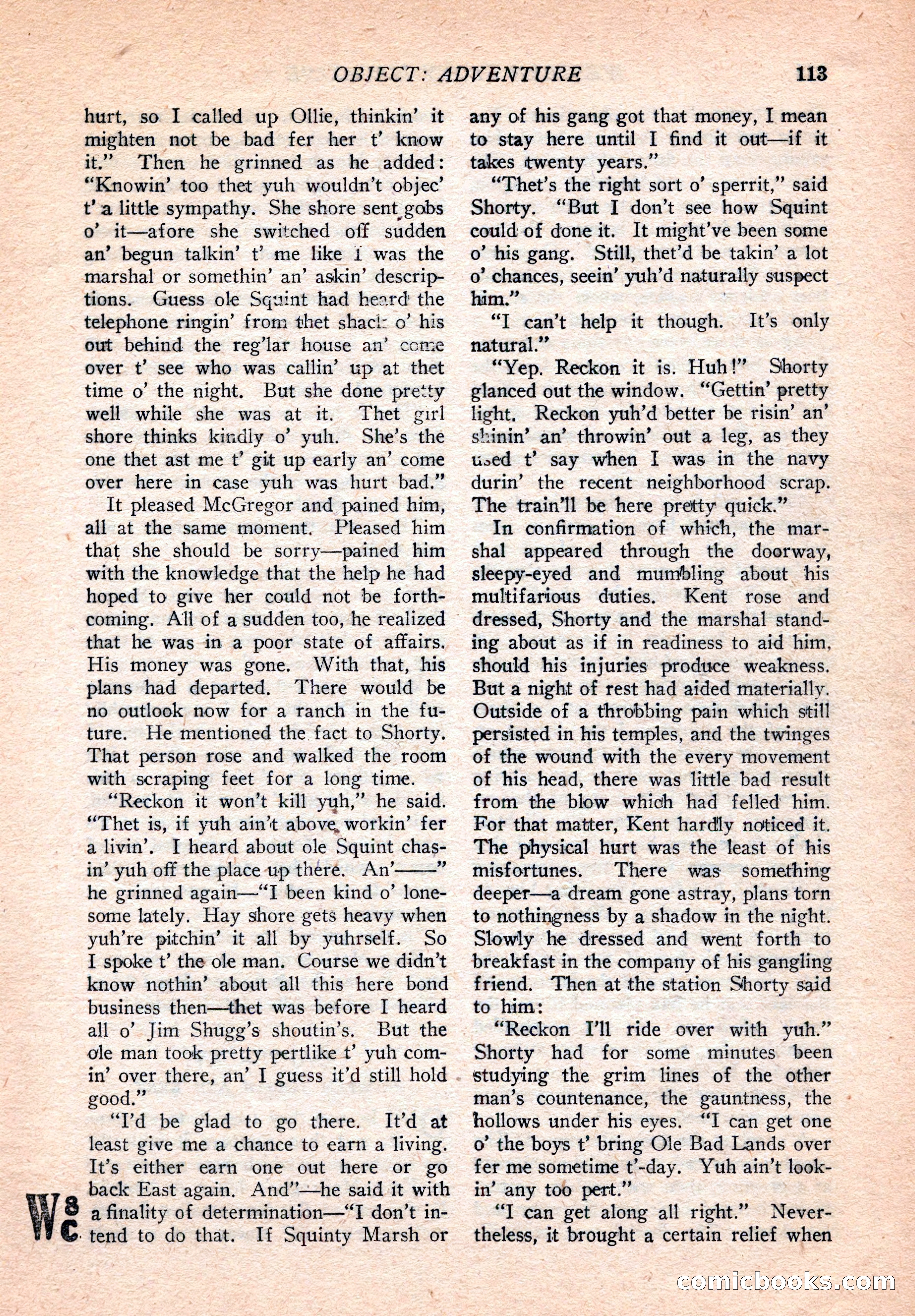 Western Story Magazine, August 9, 1924 — page 115 of 148