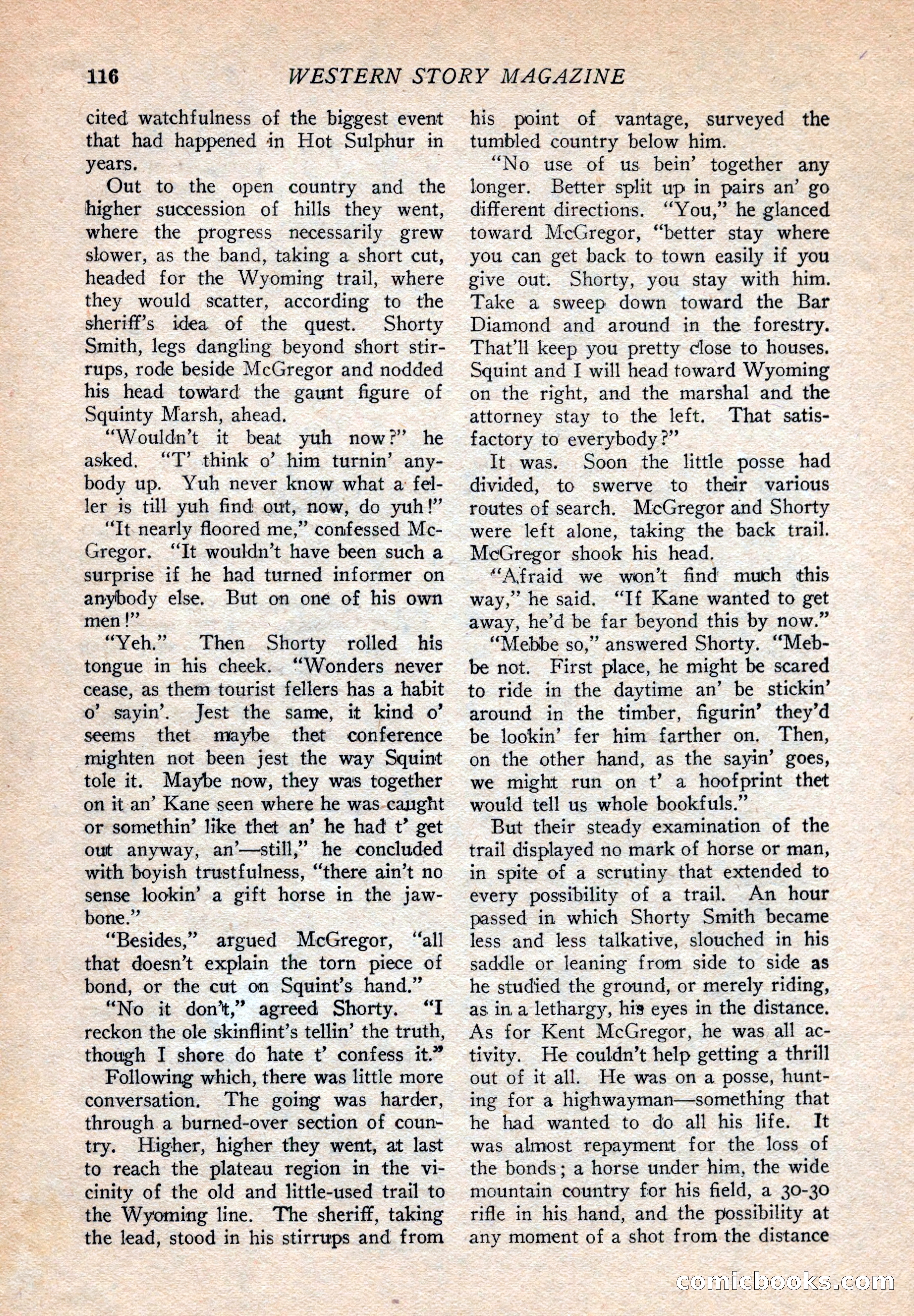 Western Story Magazine, August 9, 1924 — page 118 of 148