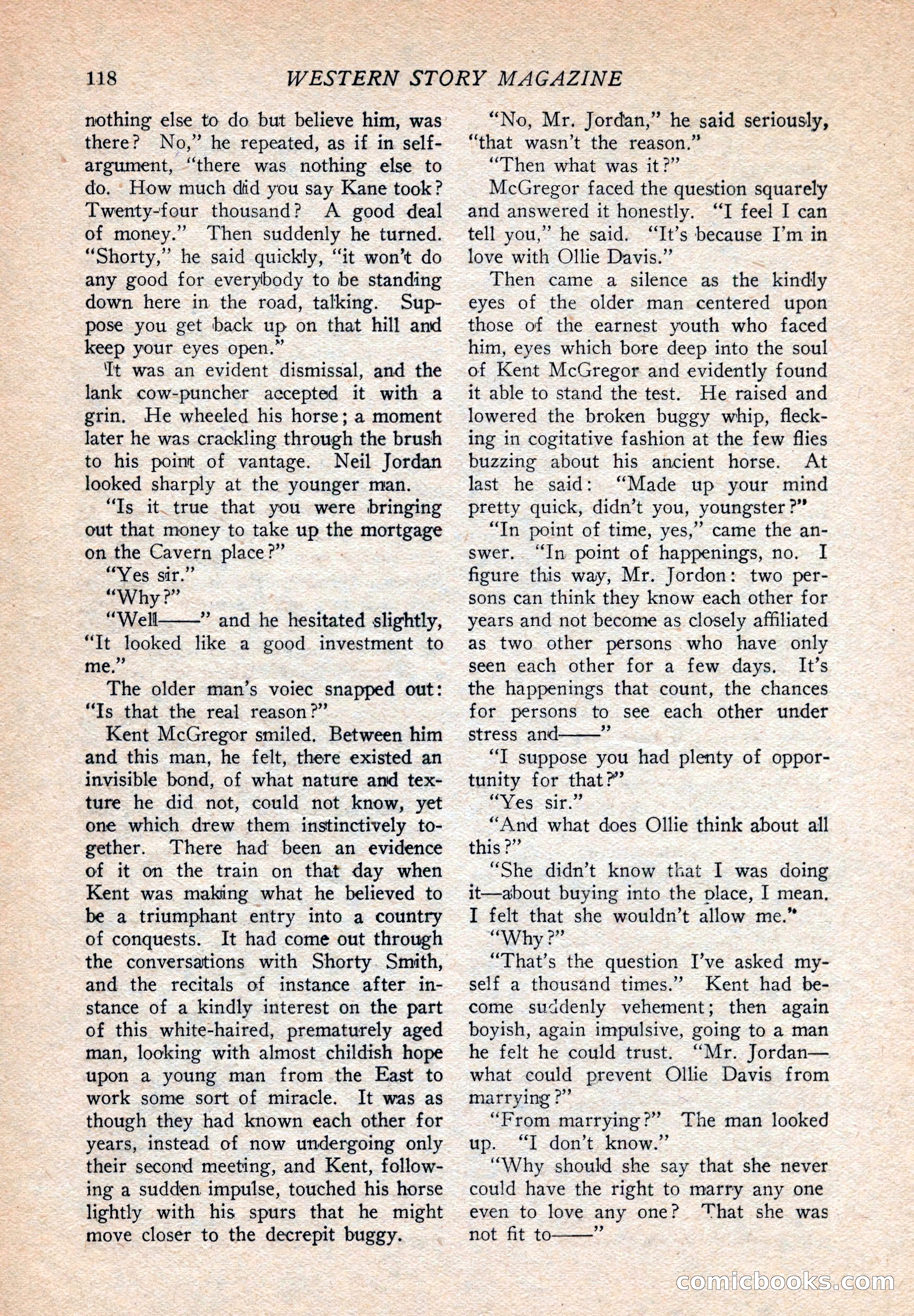 Western Story Magazine, August 9, 1924 — page 120 of 148