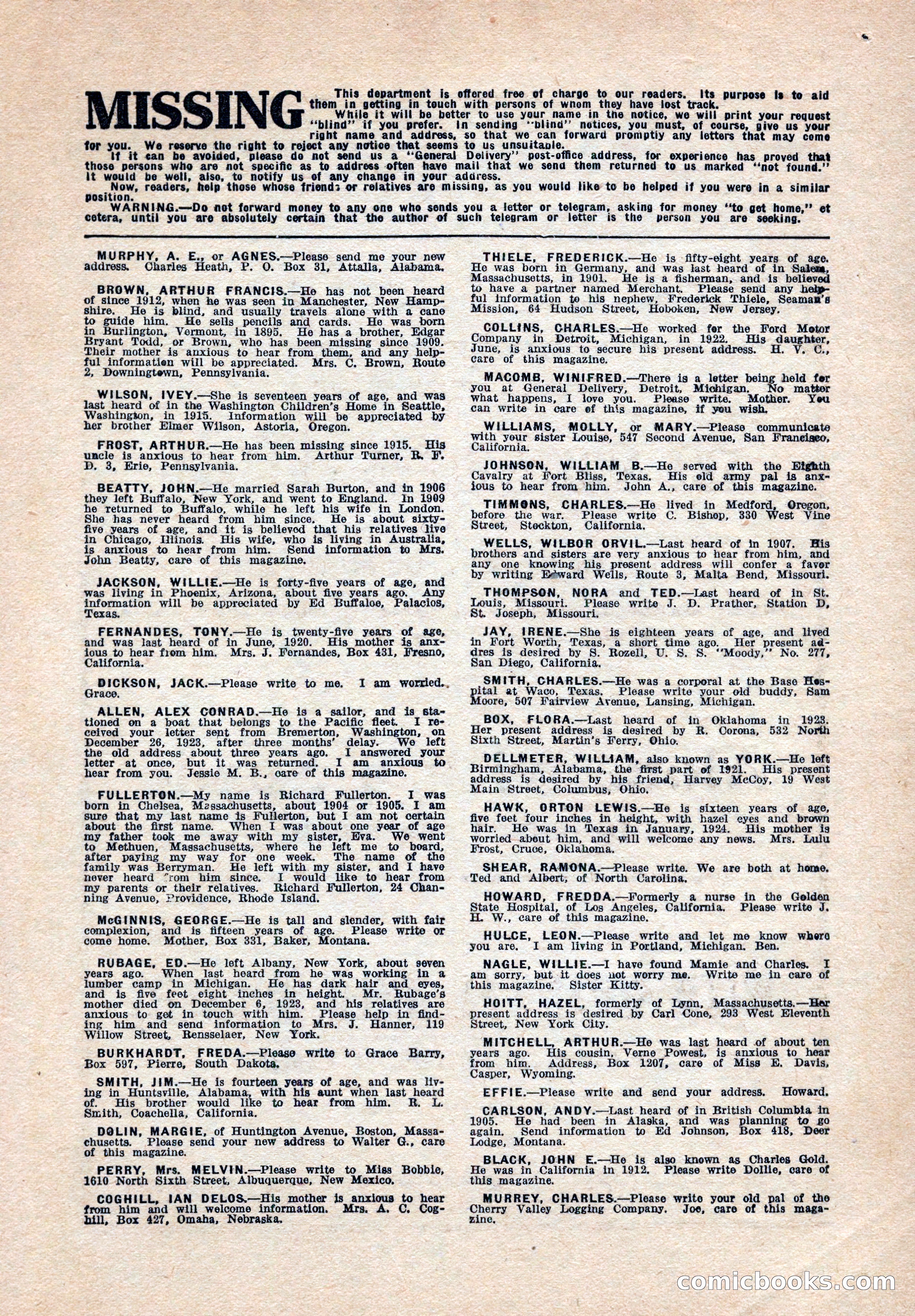 Western Story Magazine, August 9, 1924 — page 143 of 148