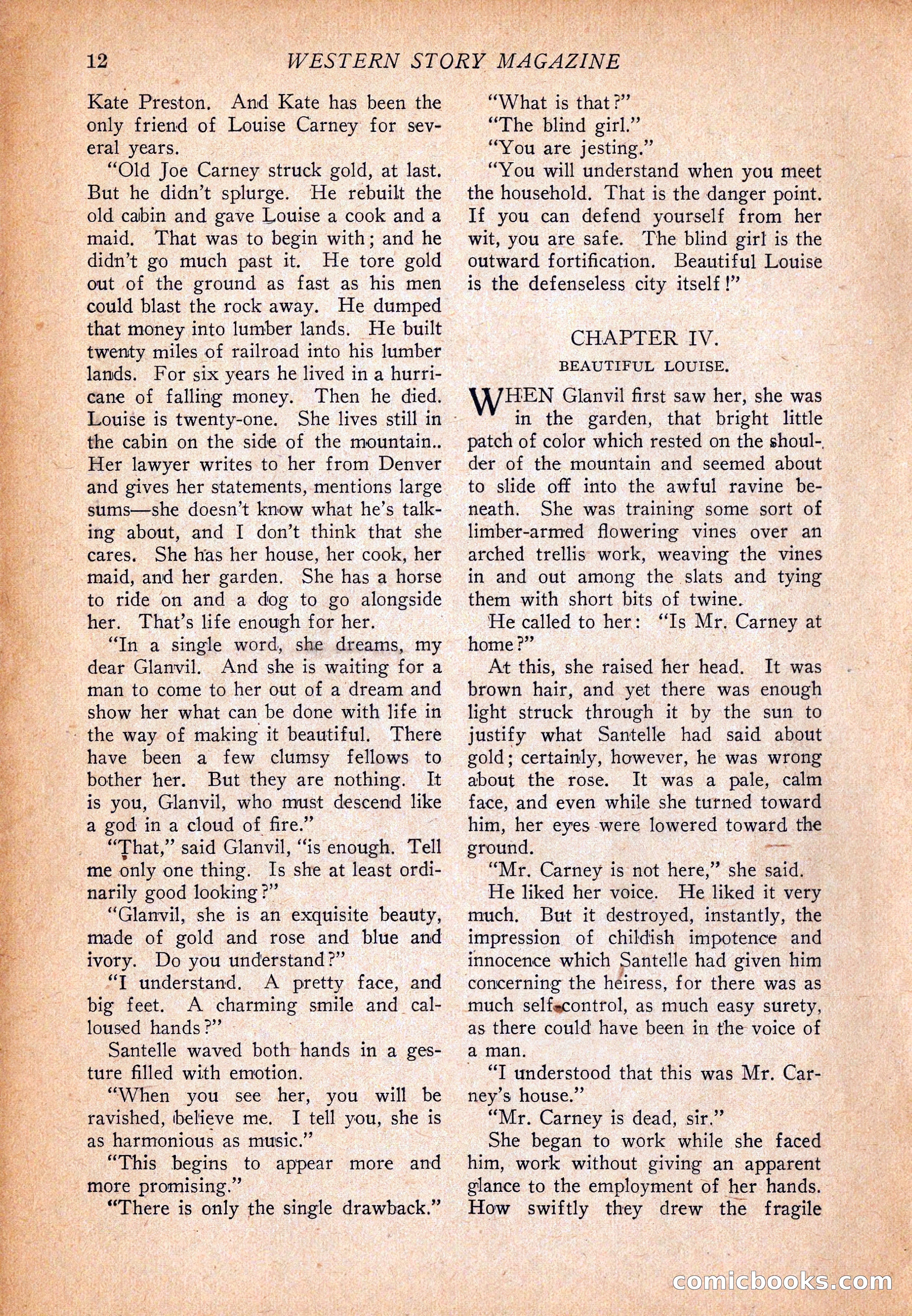 Western Story Magazine, December 13, 1924 — page 14 of 146
