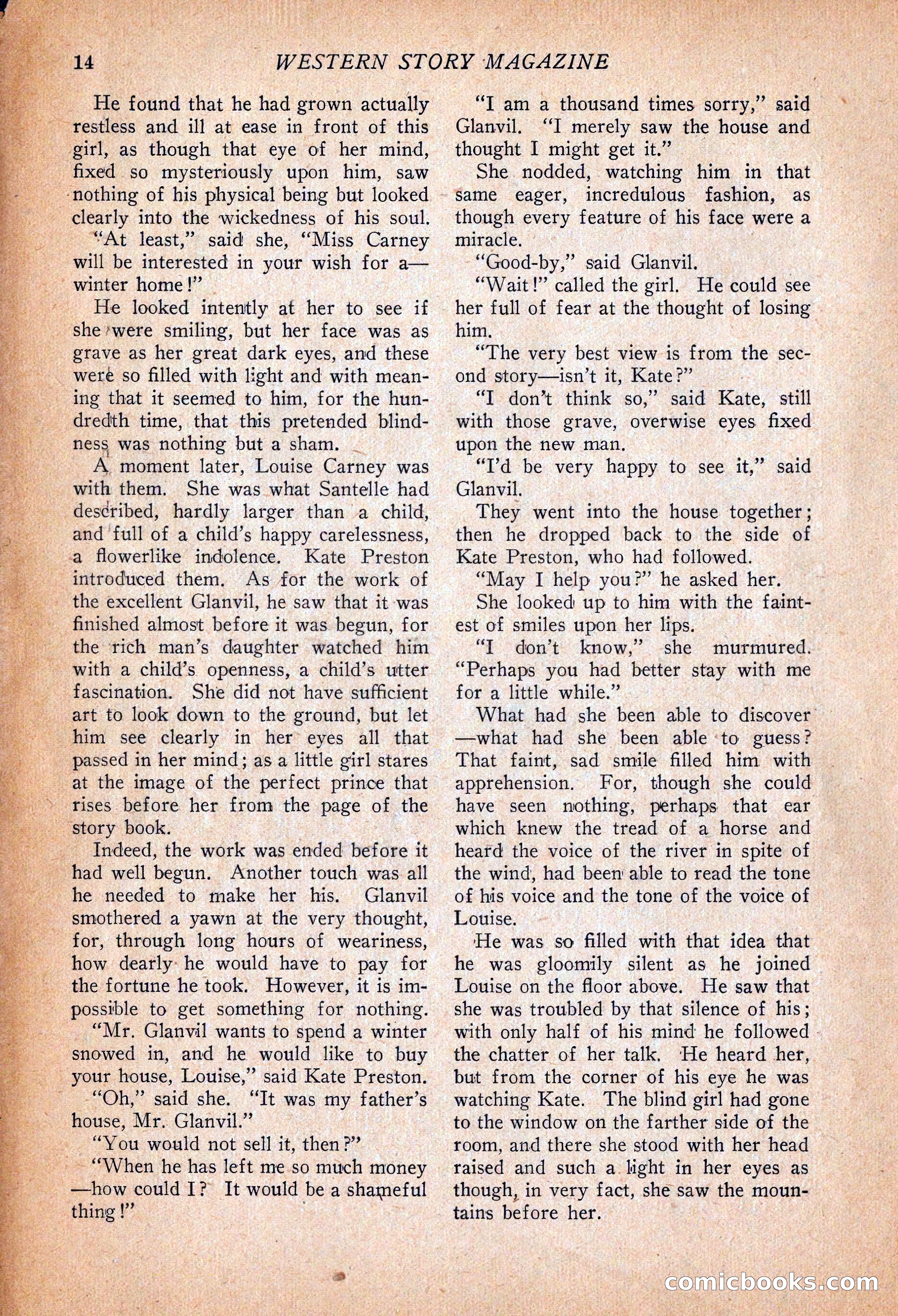 Western Story Magazine, December 13, 1924 — page 16 of 146
