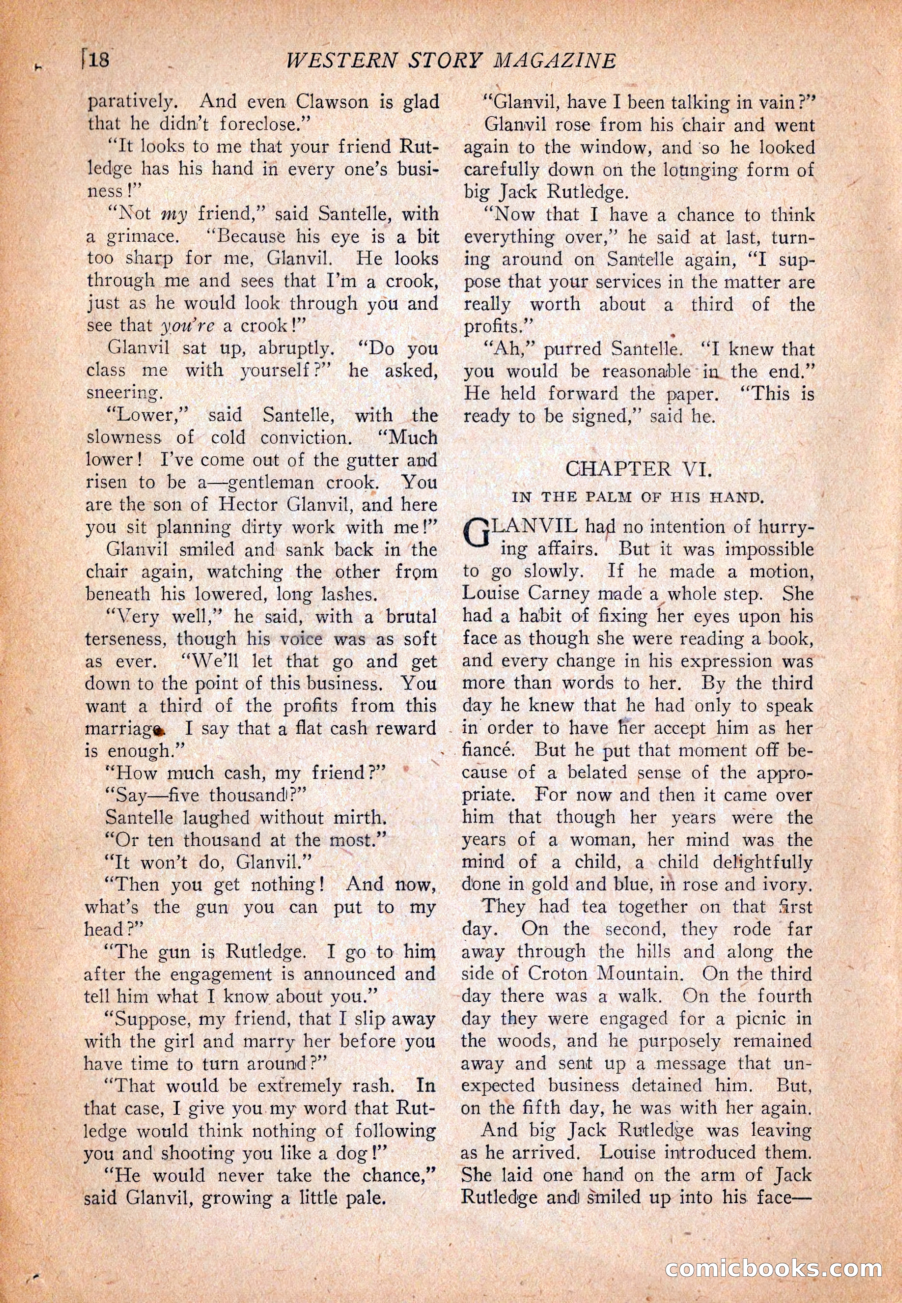Western Story Magazine, December 13, 1924 — page 20 of 146