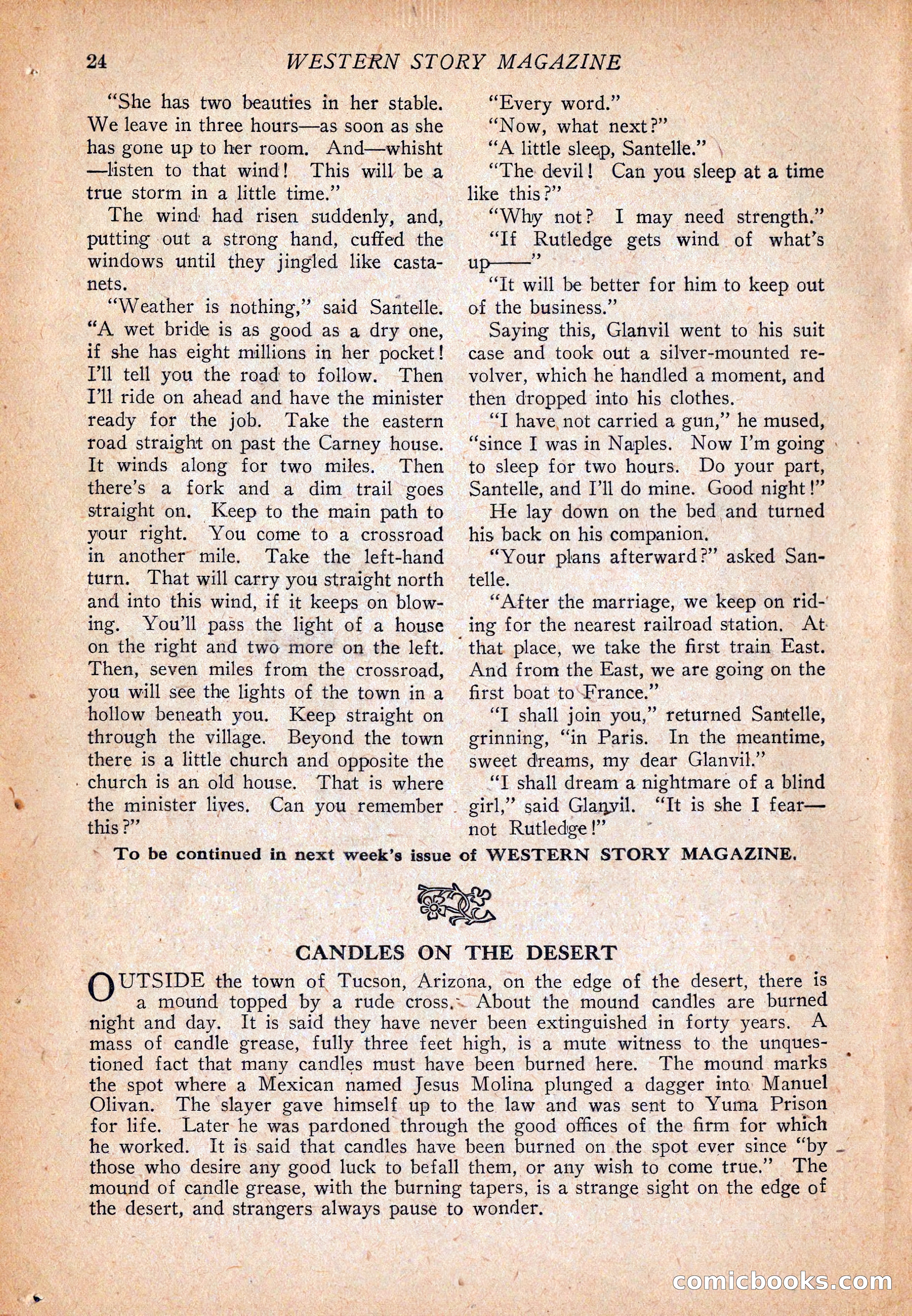 Western Story Magazine, December 13, 1924 — page 26 of 146