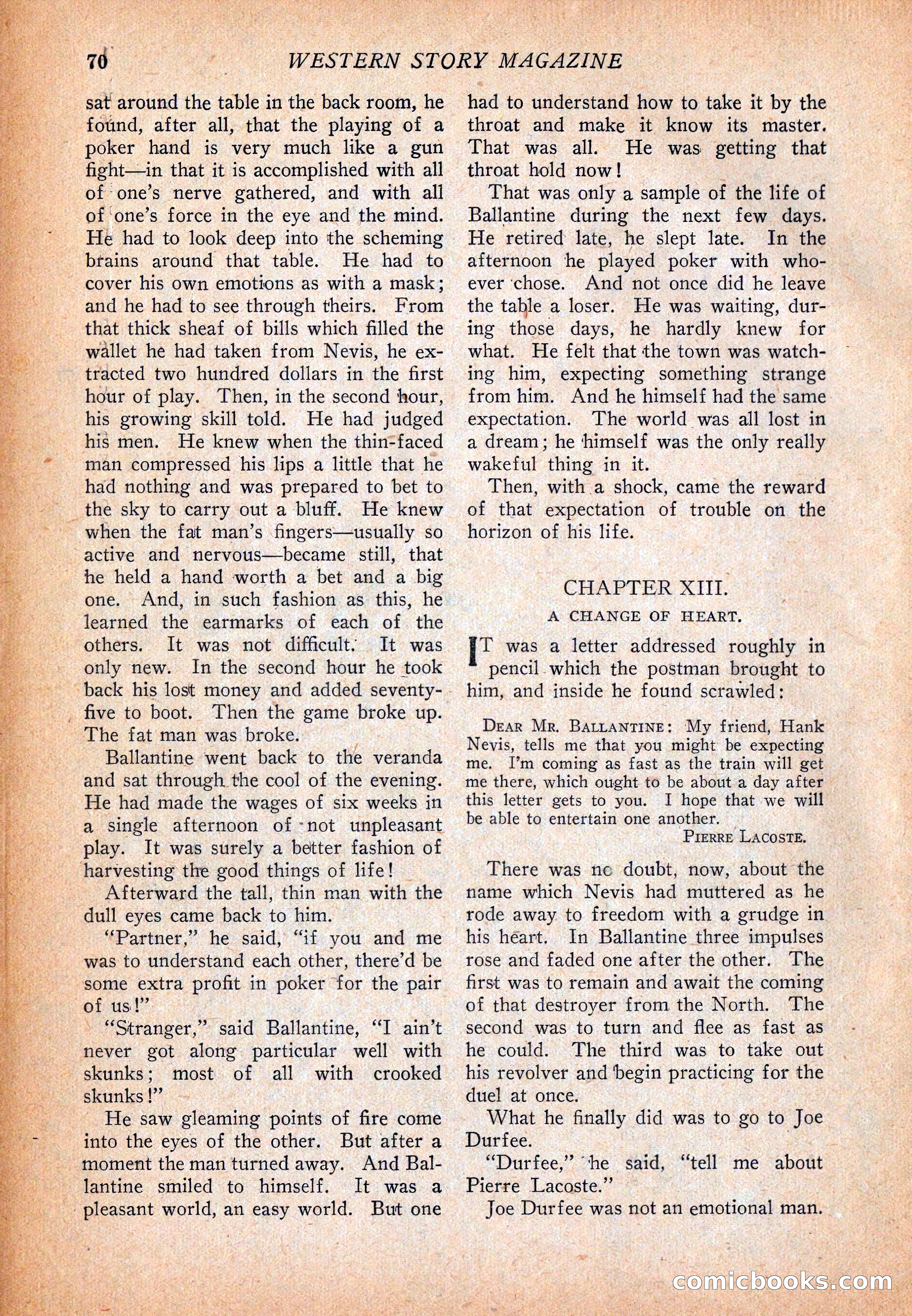 Western Story Magazine, December 13, 1924 — page 72 of 146