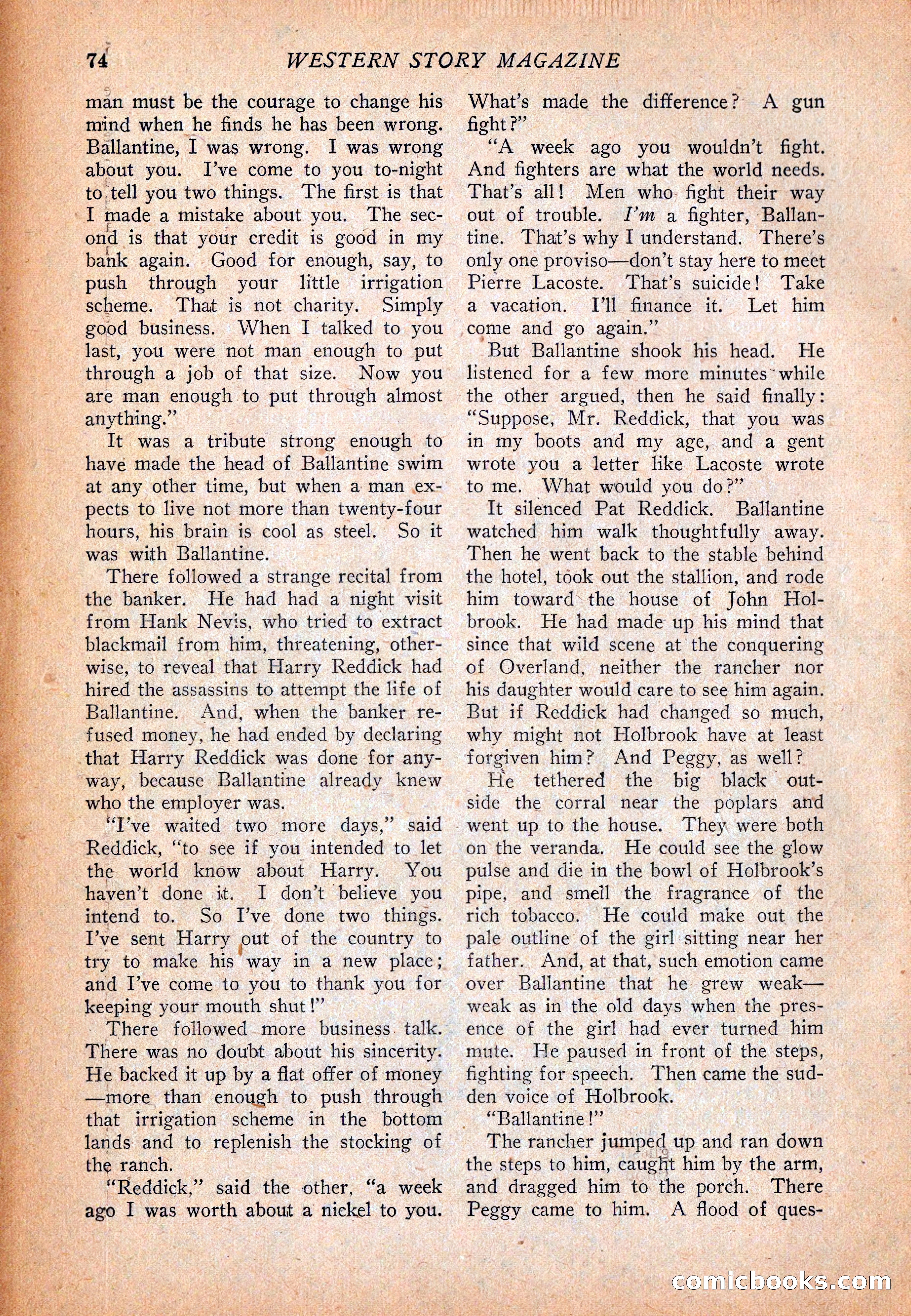 Western Story Magazine, December 13, 1924 — page 76 of 146