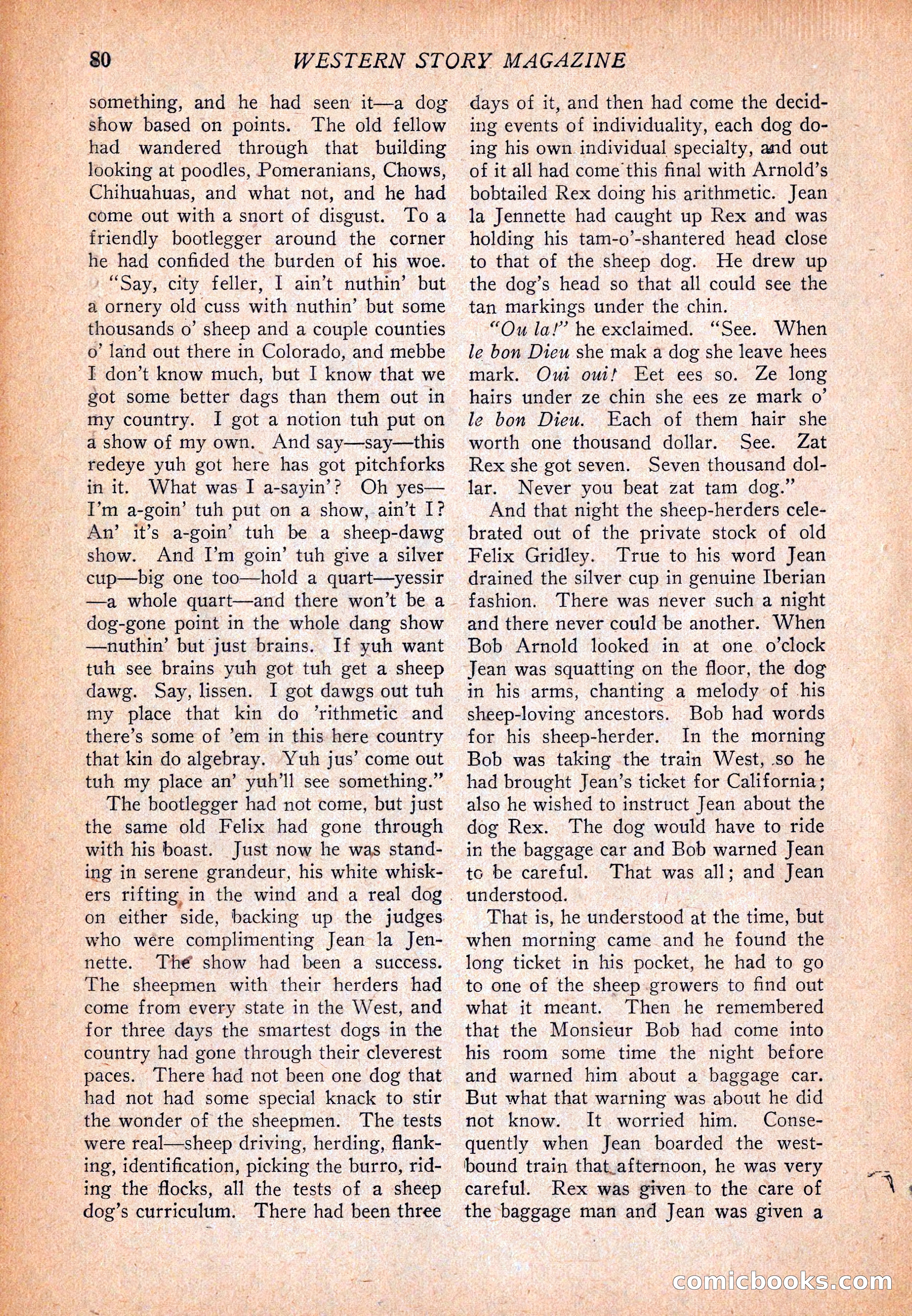 Western Story Magazine, December 13, 1924 — page 82 of 146