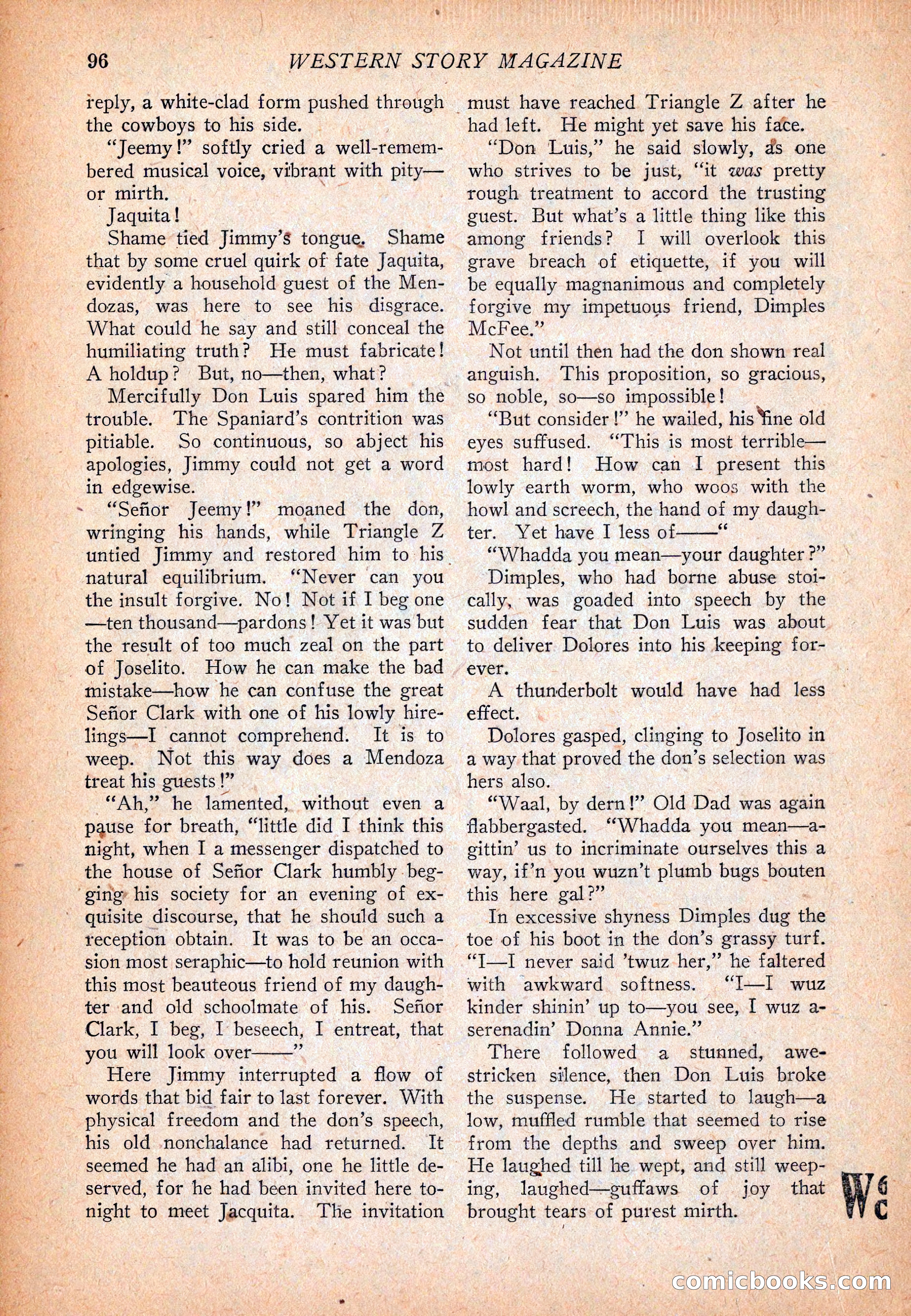 Western Story Magazine, December 13, 1924 — page 98 of 146