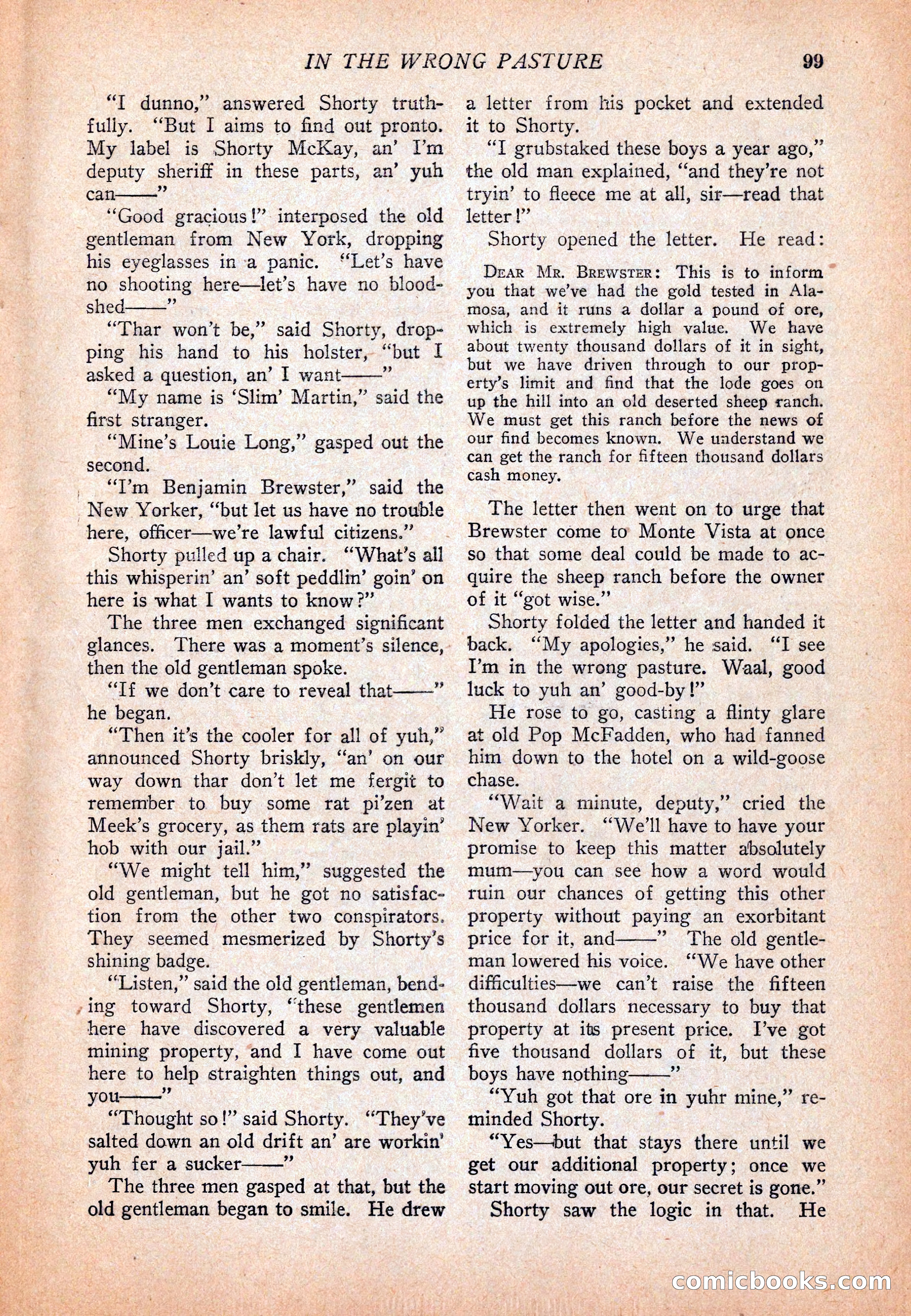 Western Story Magazine, December 13, 1924 — page 101 of 146