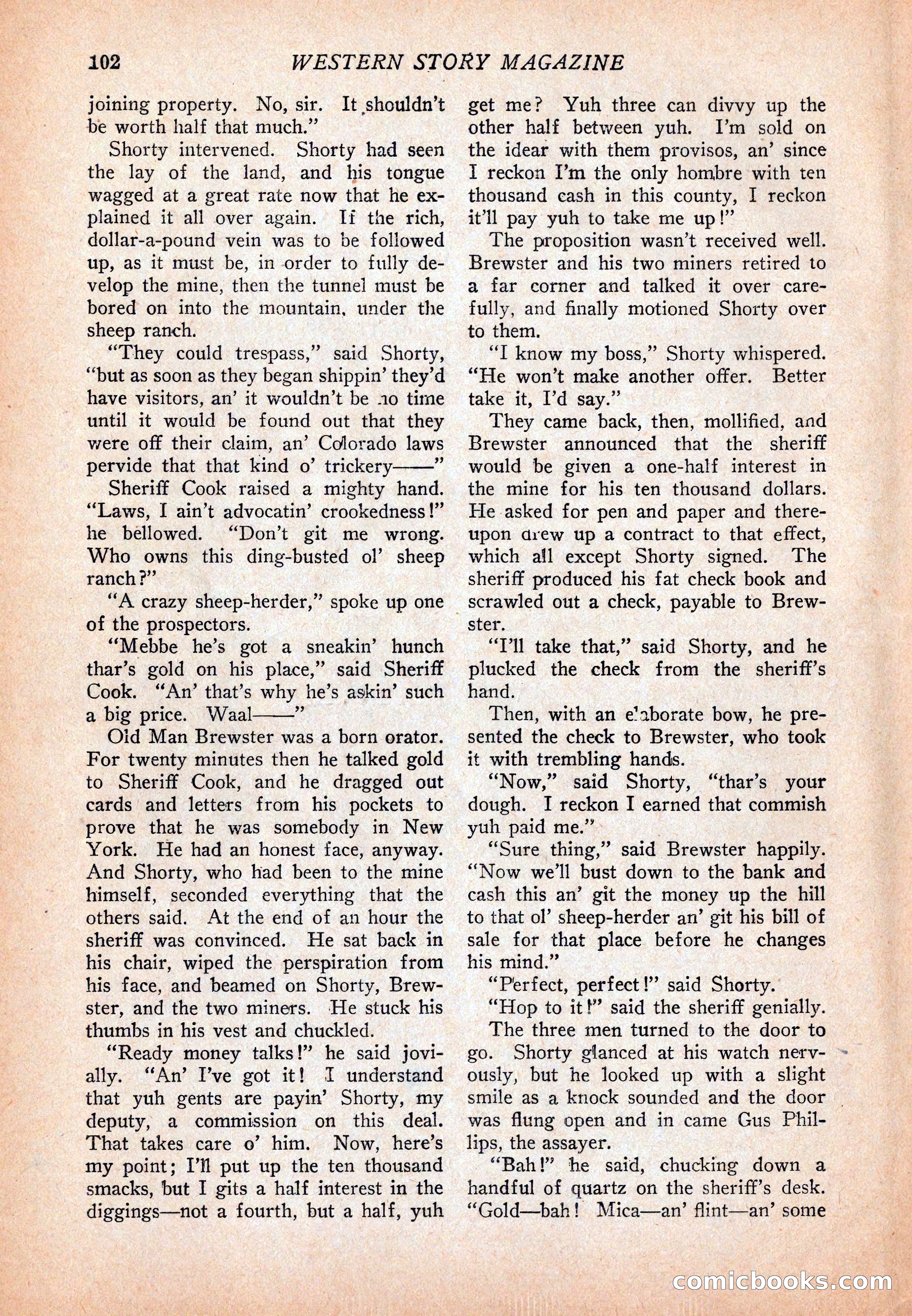 Western Story Magazine, December 13, 1924 — page 104 of 146