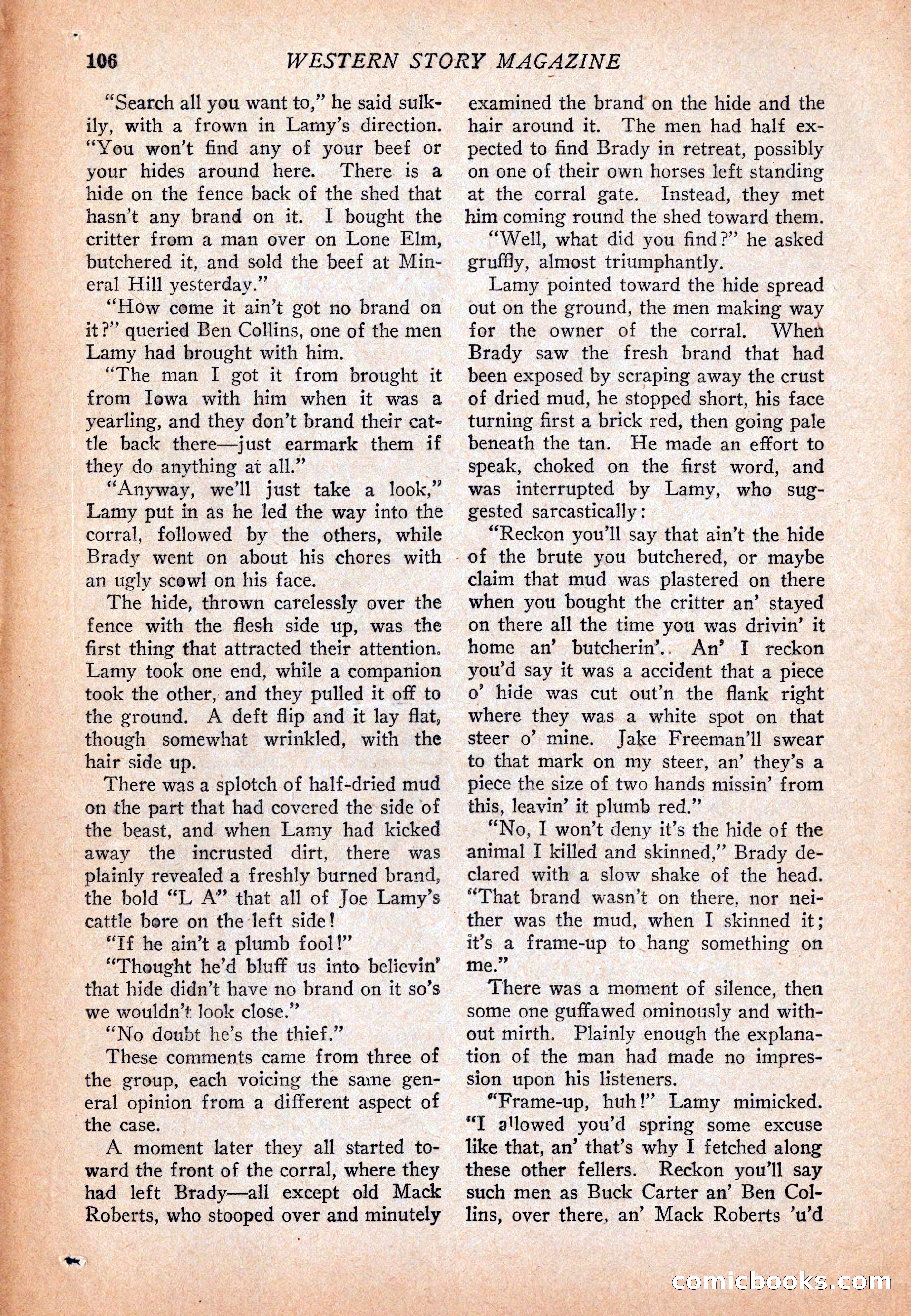 Western Story Magazine, December 13, 1924 — page 108 of 146