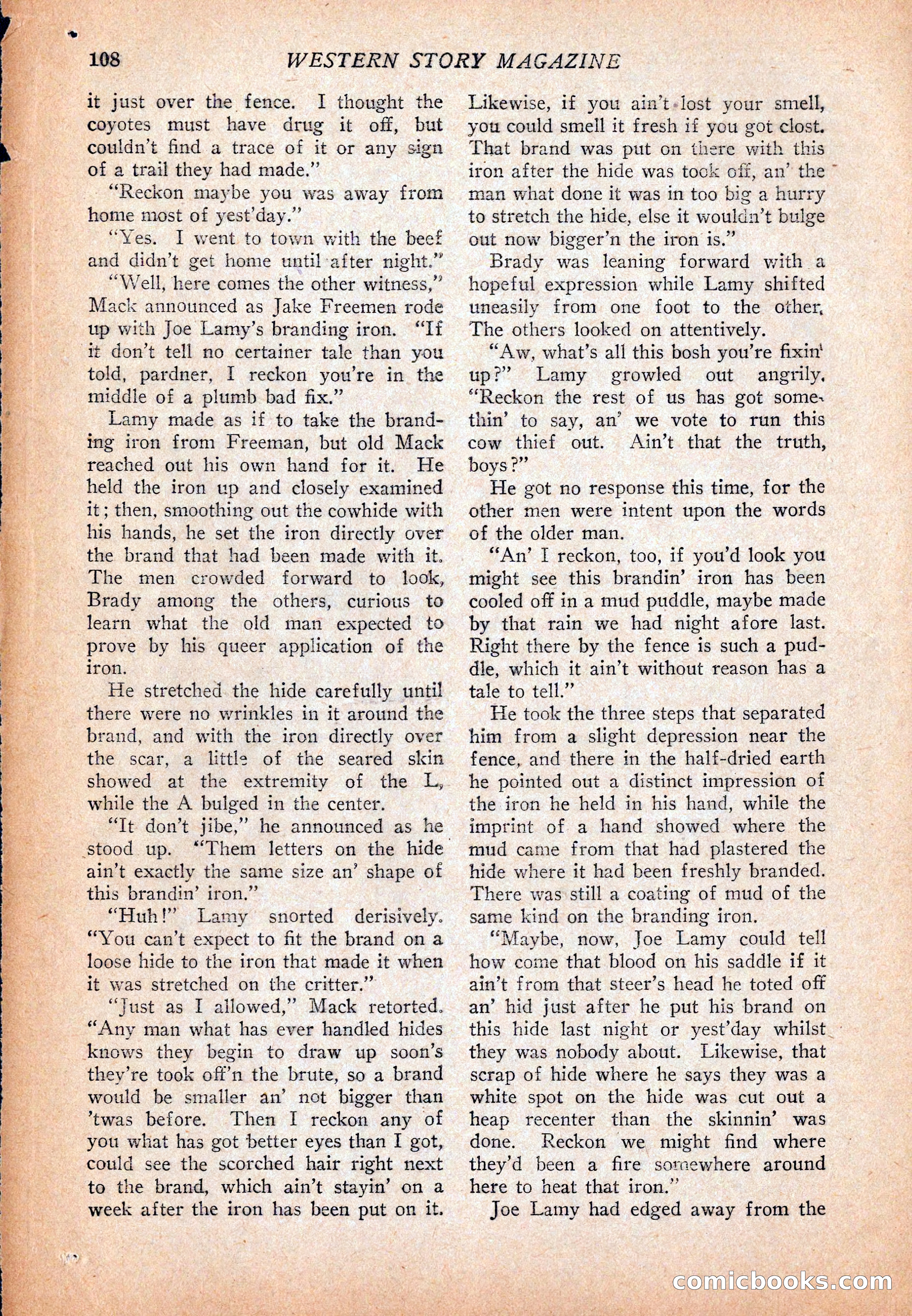 Western Story Magazine, December 13, 1924 — page 110 of 146