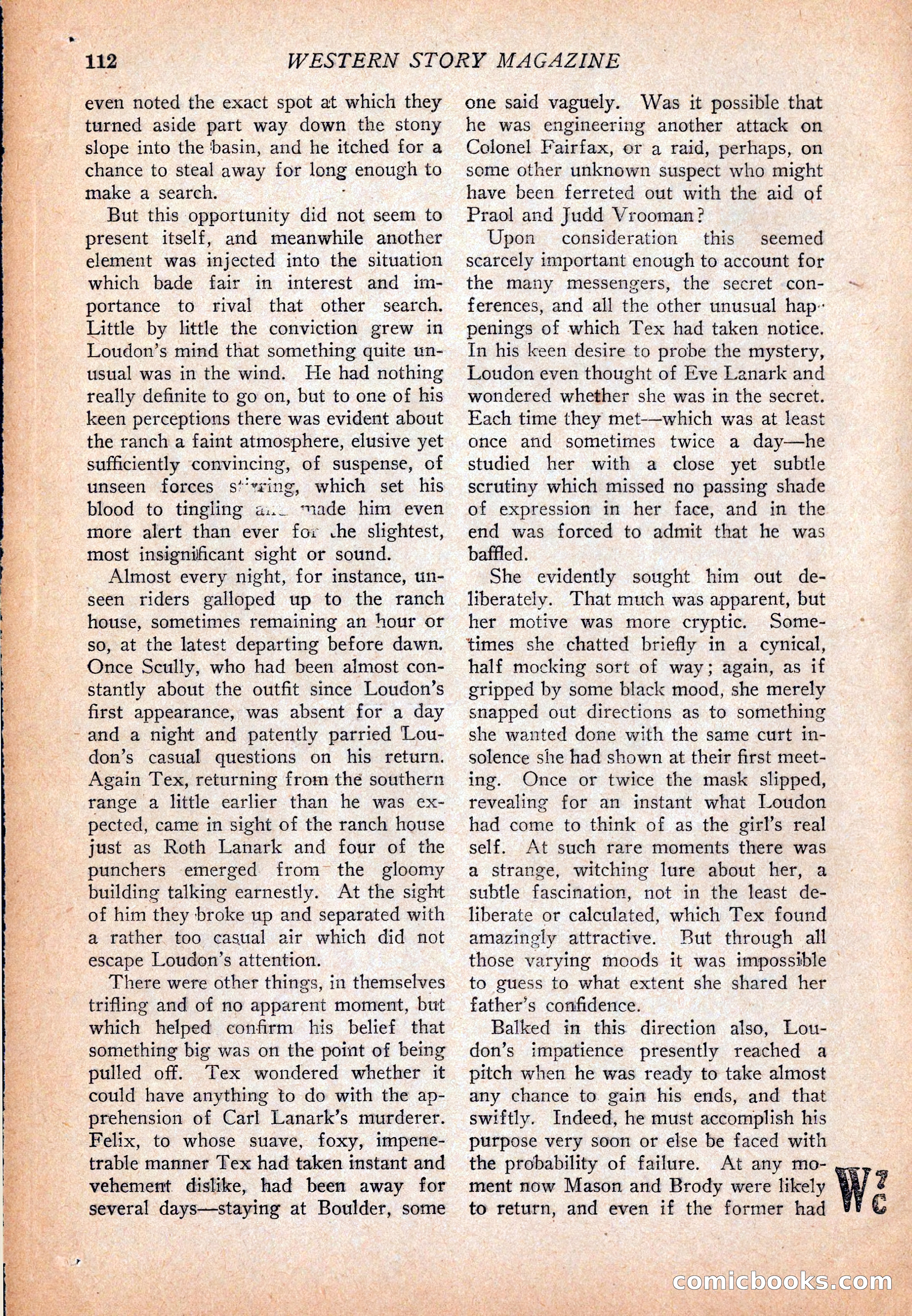 Western Story Magazine, December 13, 1924 — page 114 of 146