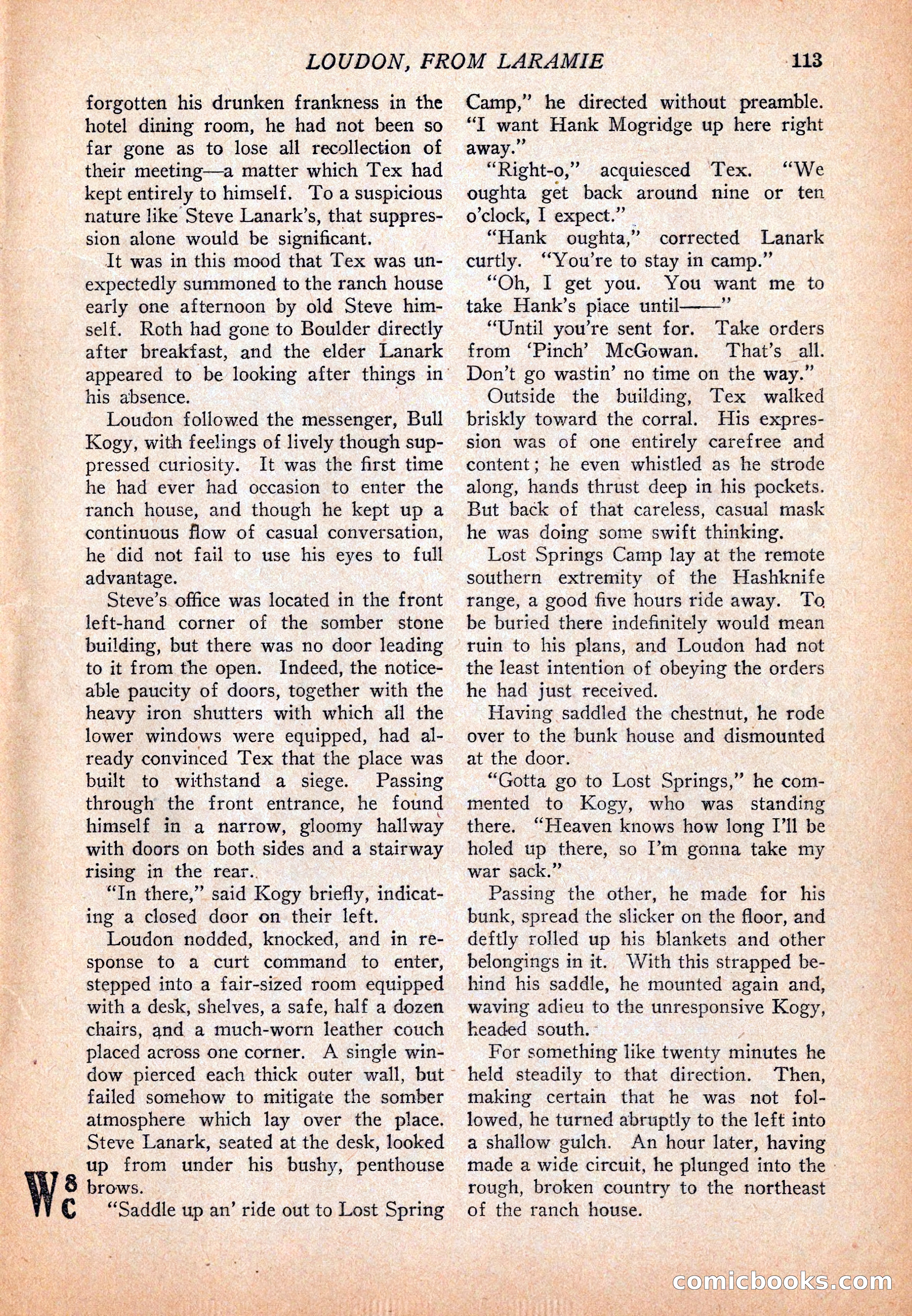 Western Story Magazine, December 13, 1924 — page 115 of 146