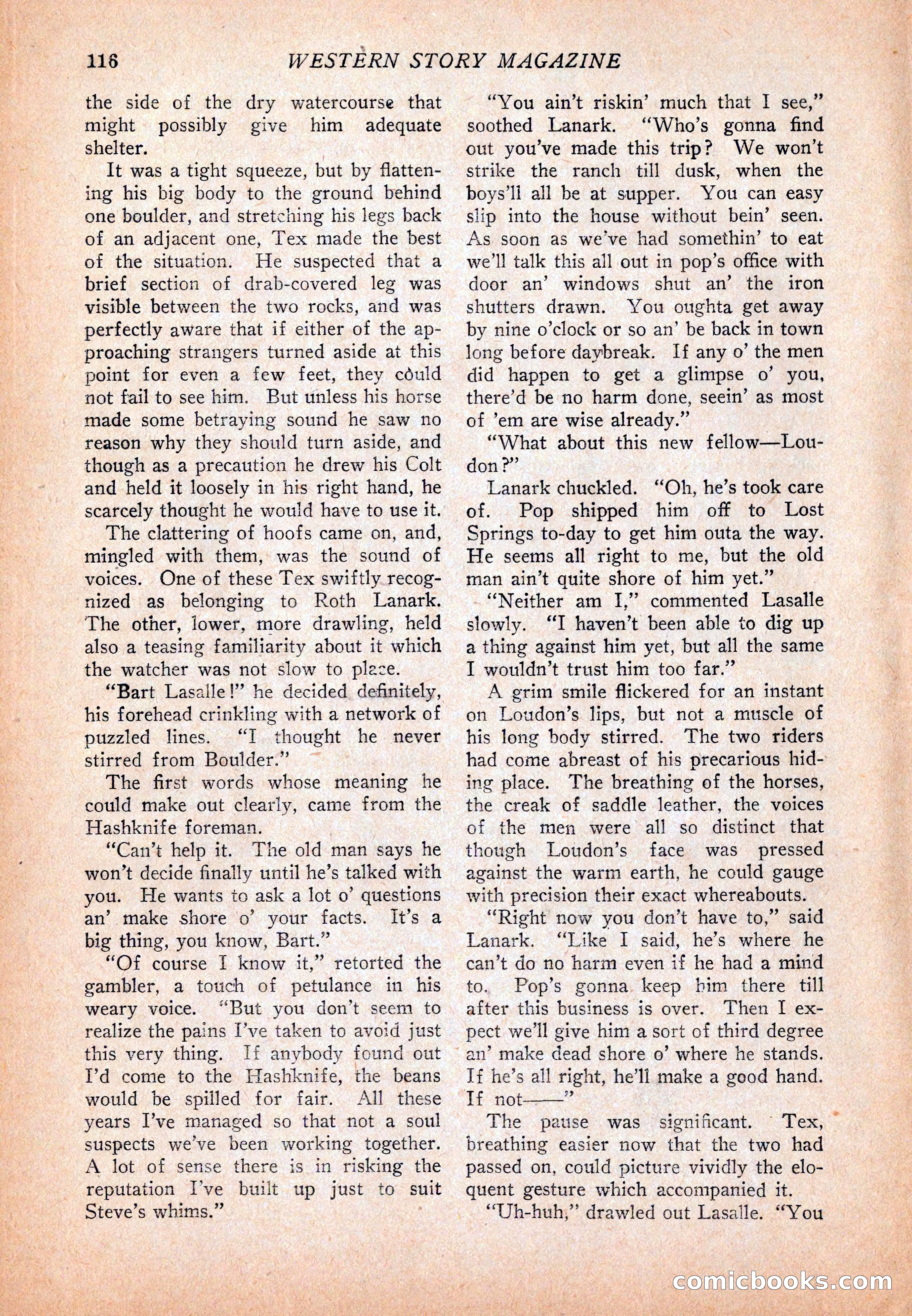 Western Story Magazine, December 13, 1924 — page 118 of 146