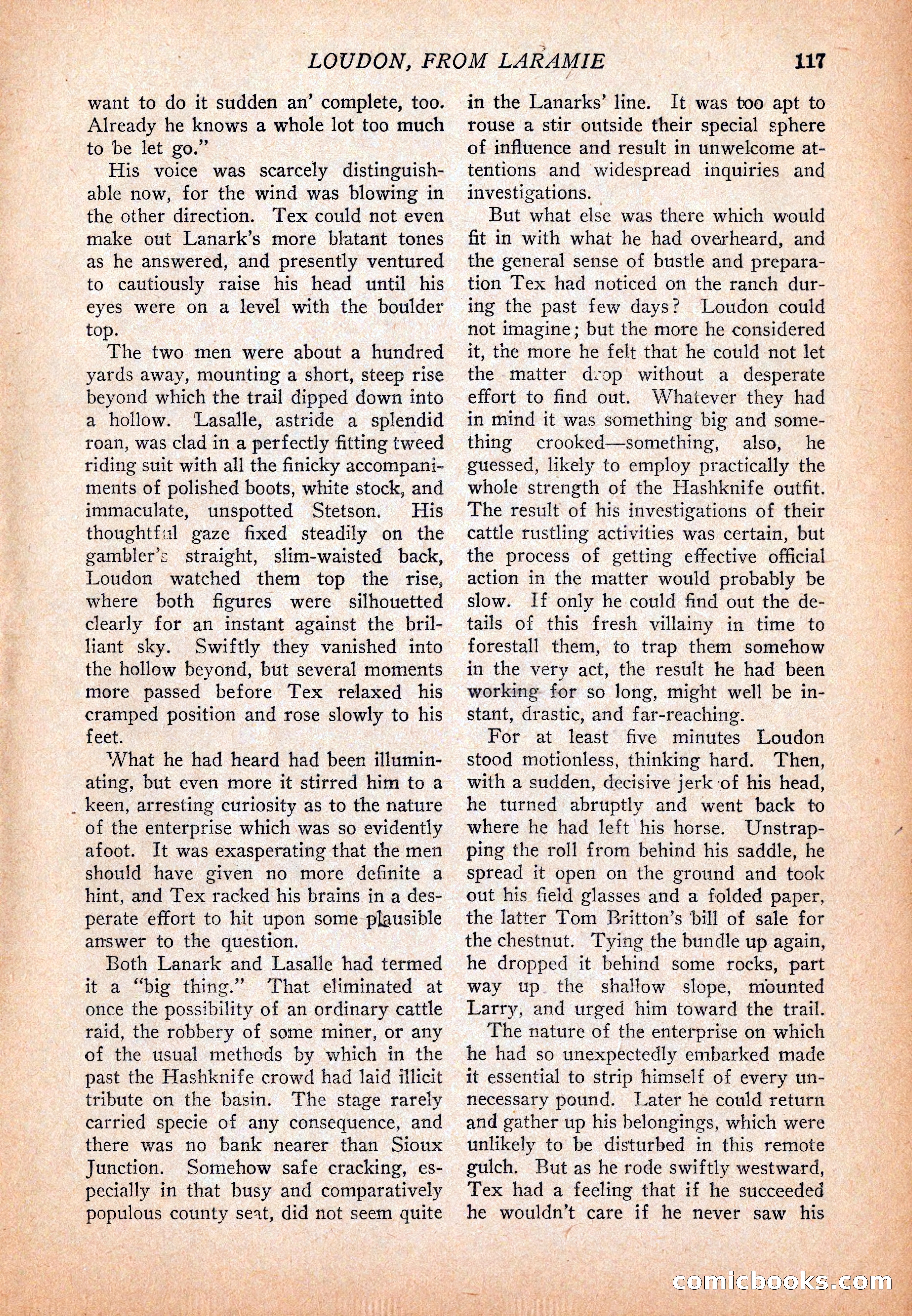 Western Story Magazine, December 13, 1924 — page 119 of 146
