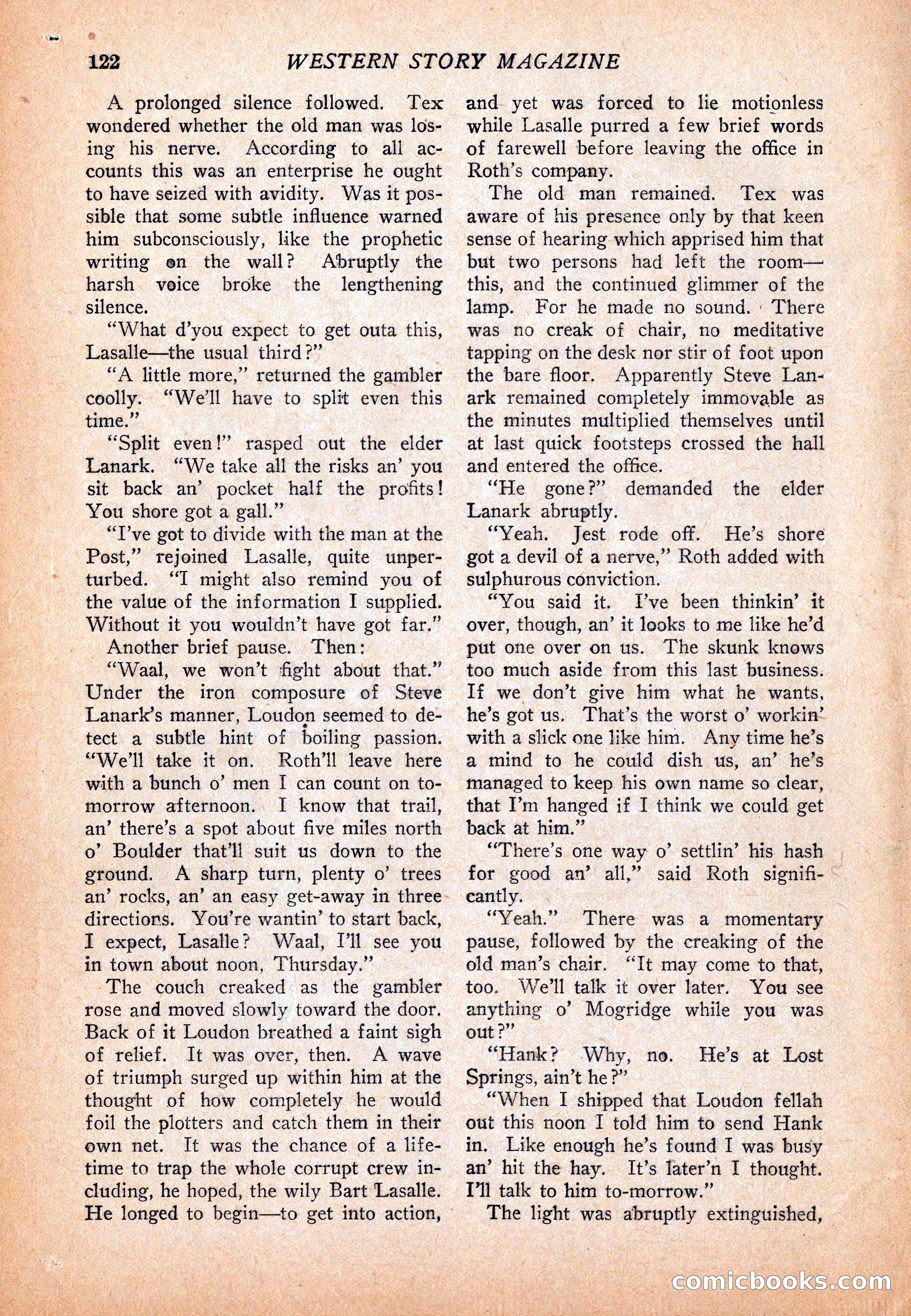 Western Story Magazine, December 13, 1924 — page 124 of 146