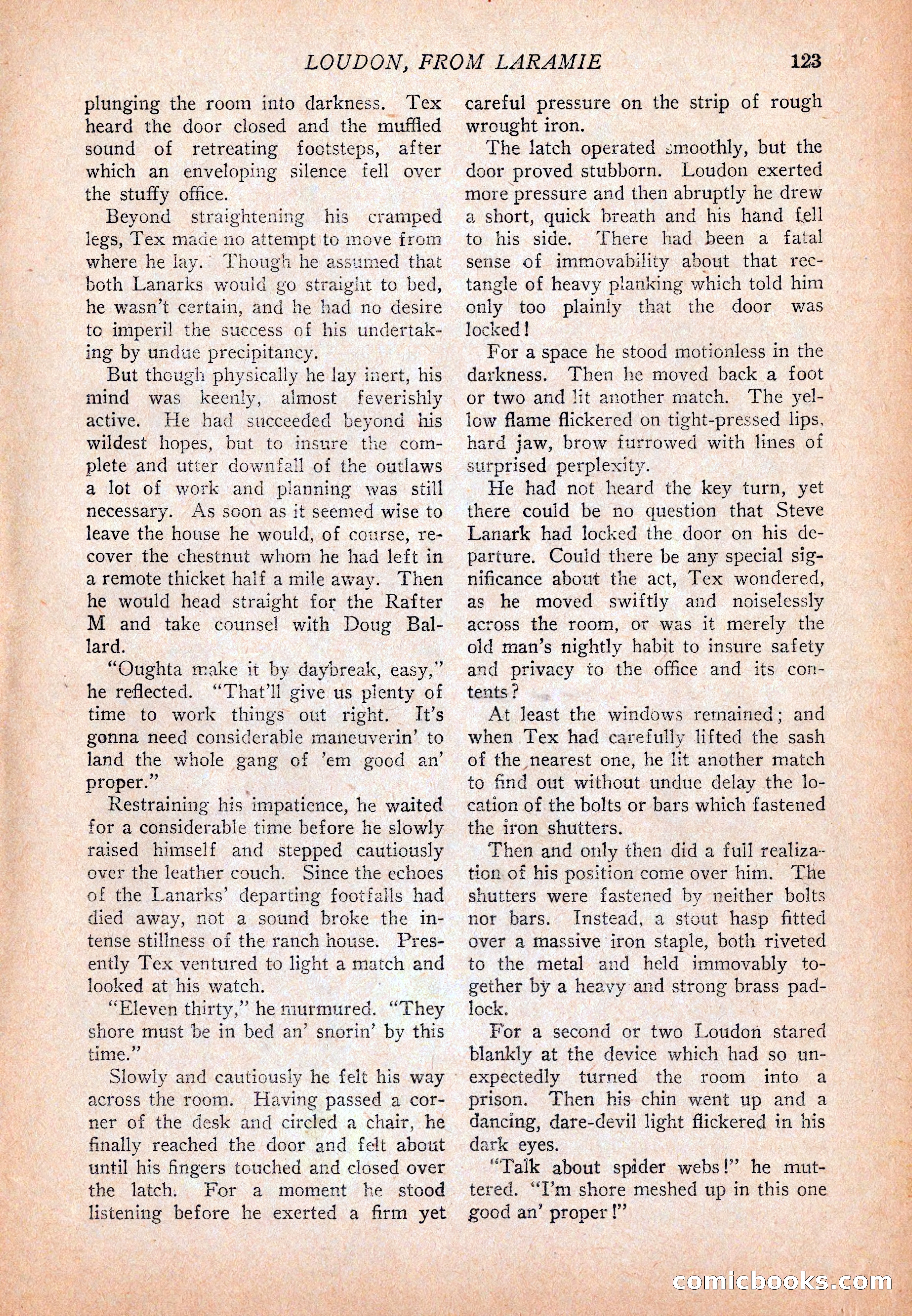 Western Story Magazine, December 13, 1924 — page 125 of 146