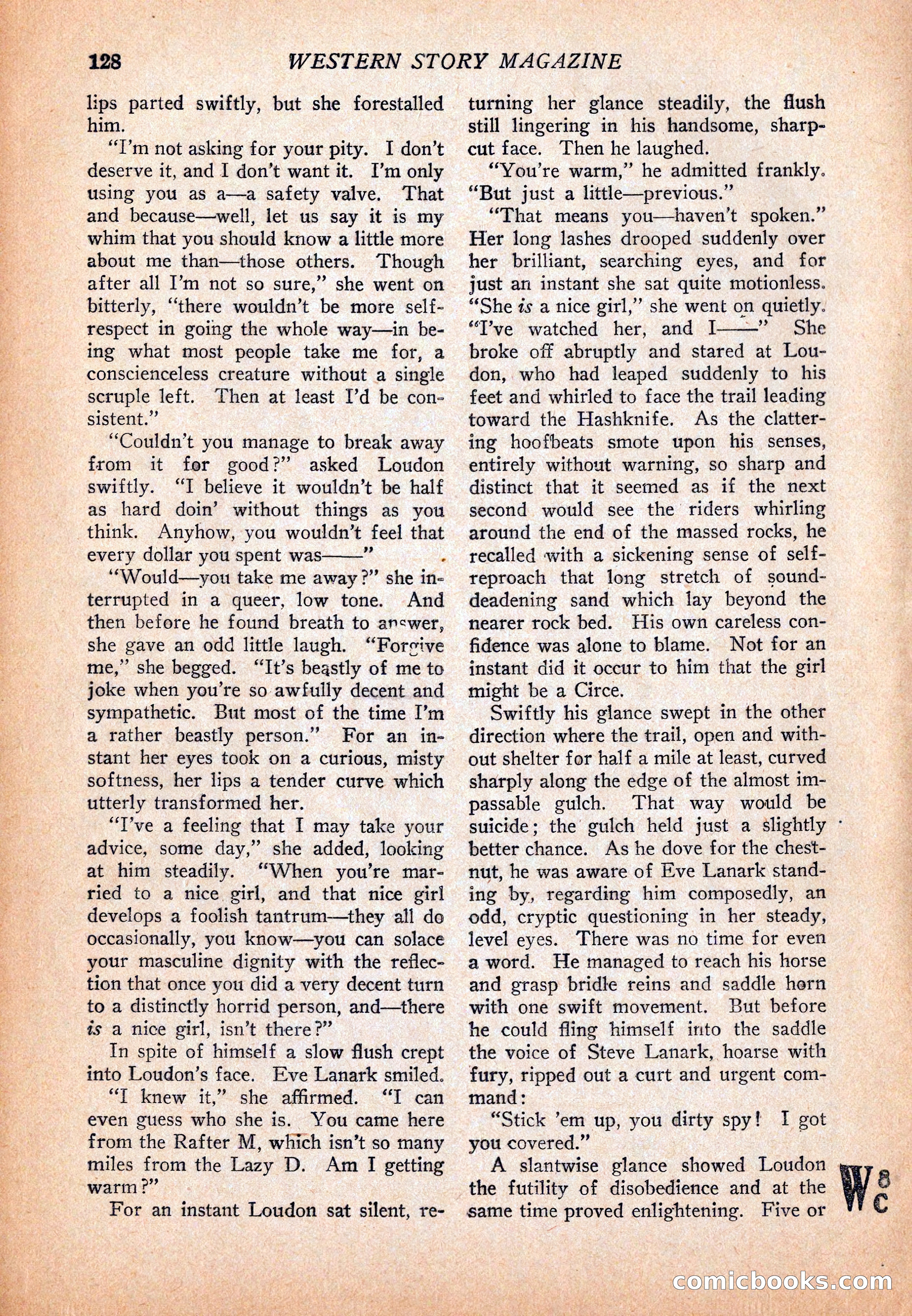 Western Story Magazine, December 13, 1924 — page 130 of 146