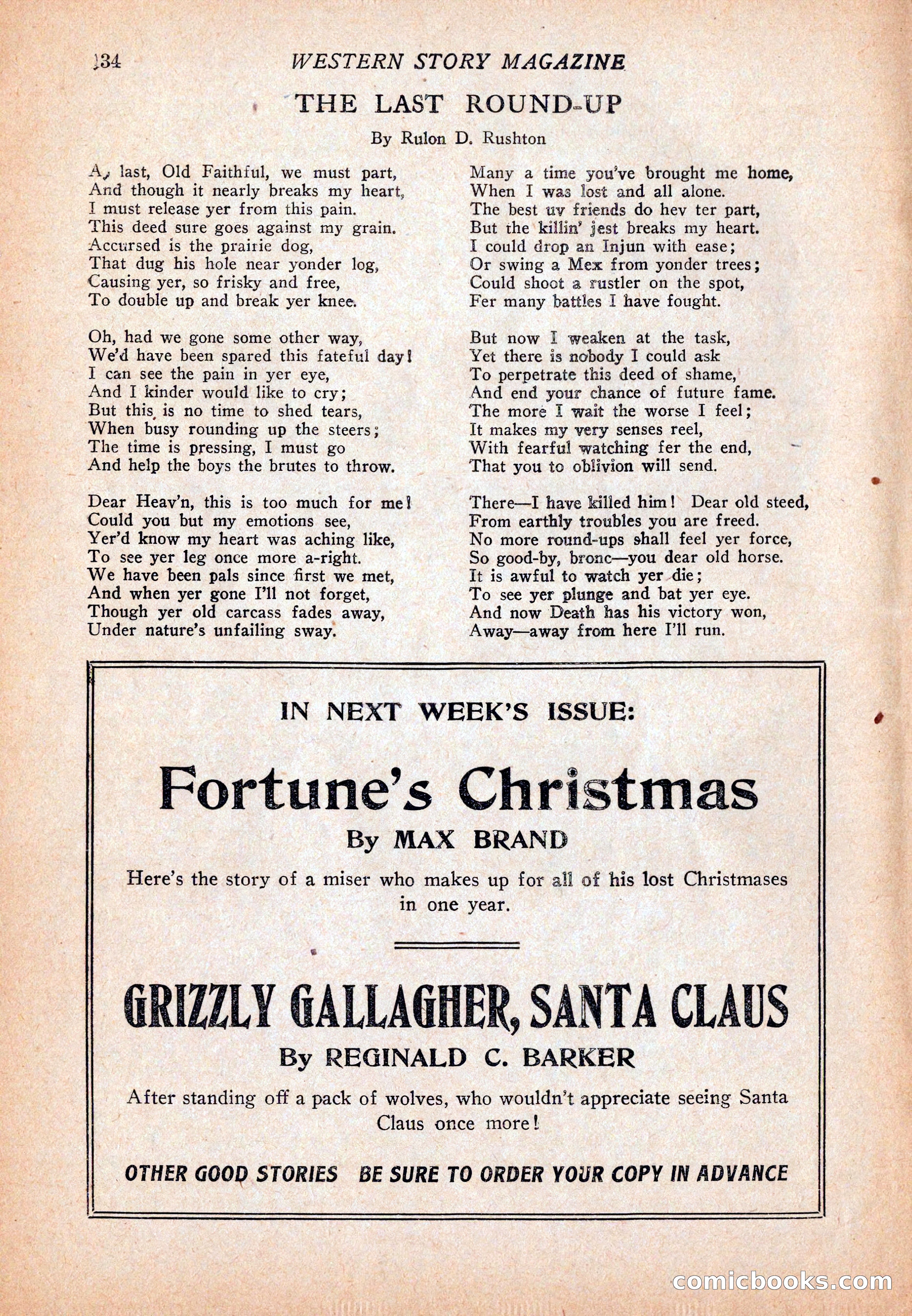 Western Story Magazine, December 13, 1924 — page 136 of 146