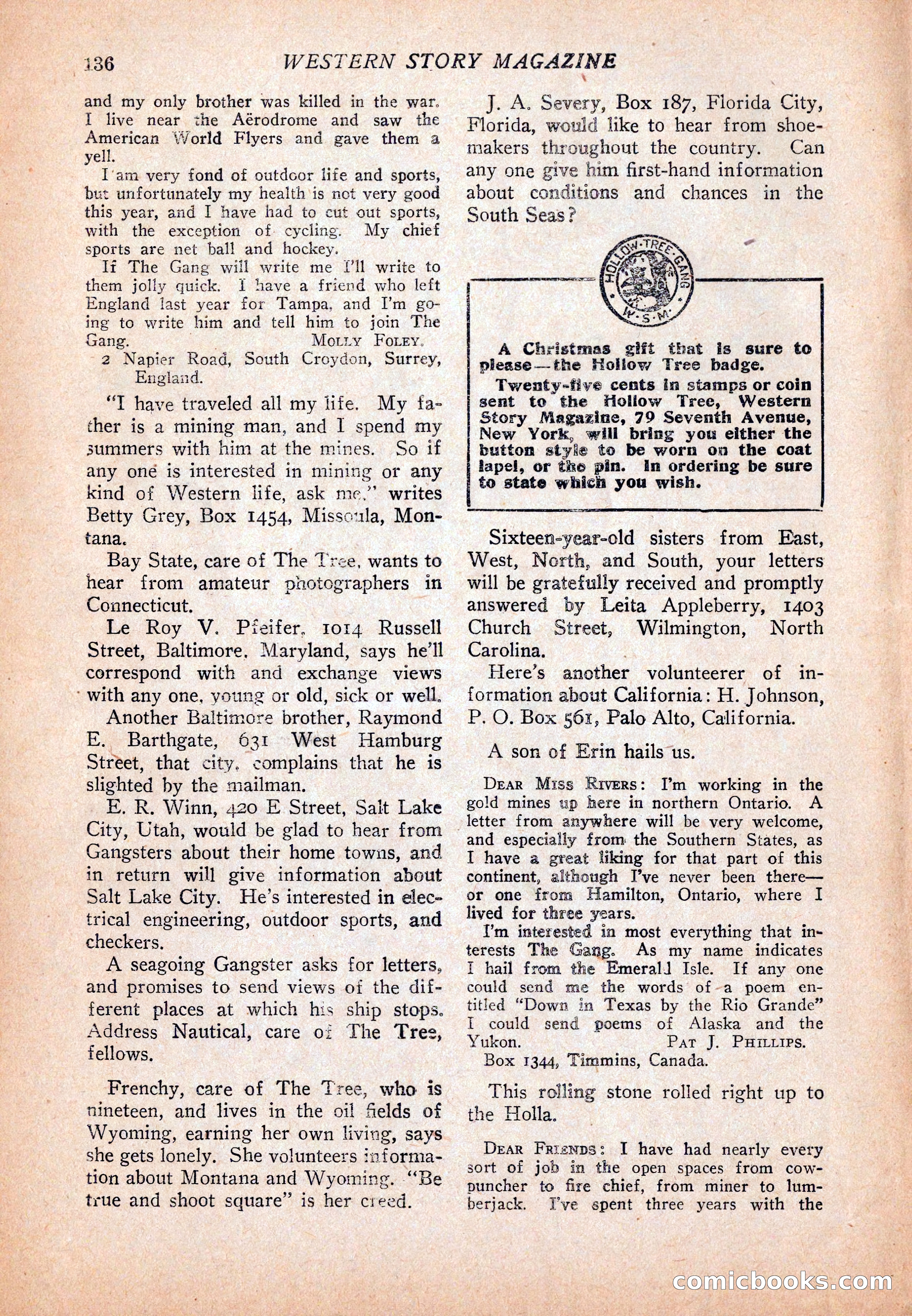 Western Story Magazine, December 13, 1924 — page 138 of 146
