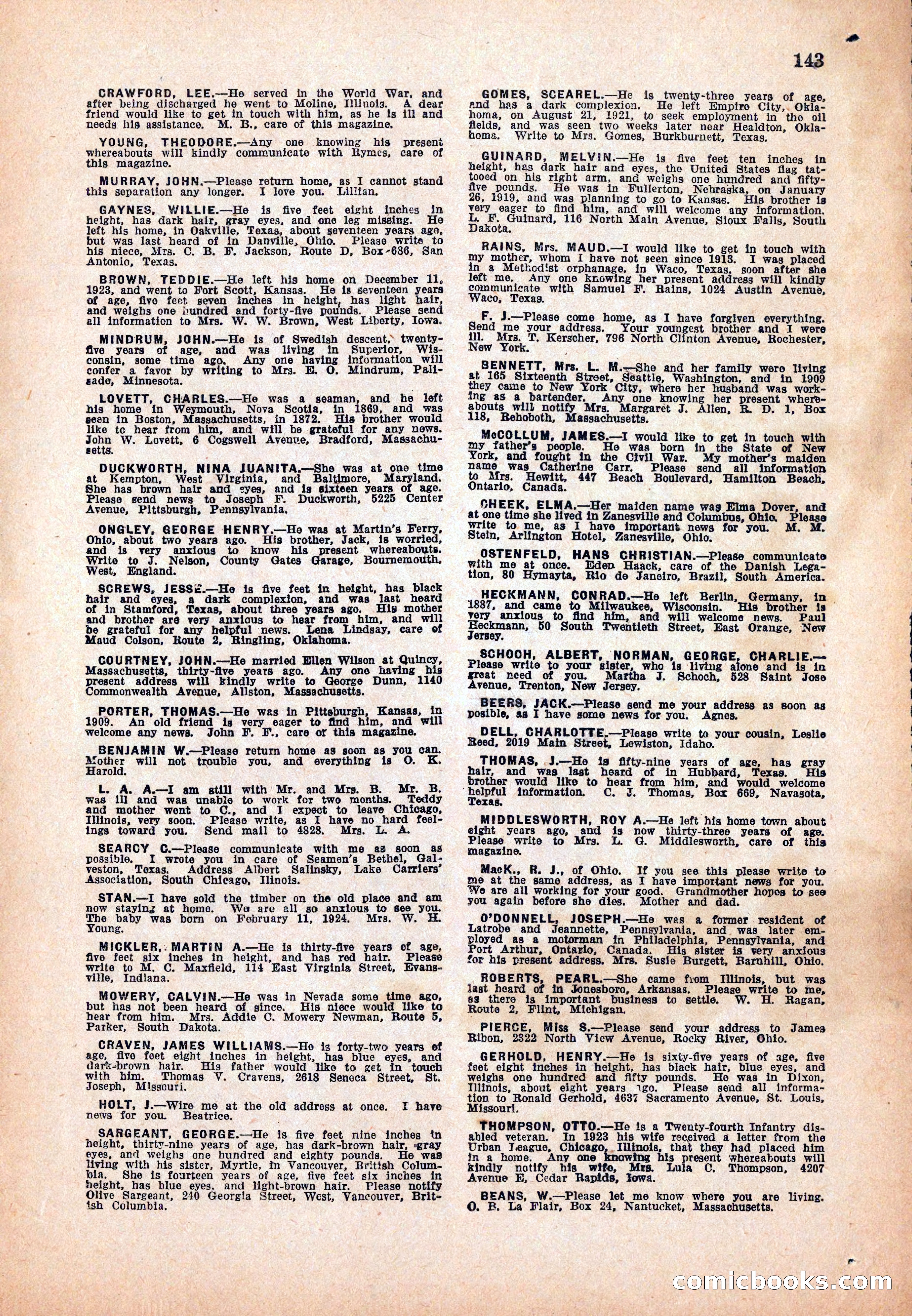 Western Story Magazine, December 13, 1924 — page 145 of 146