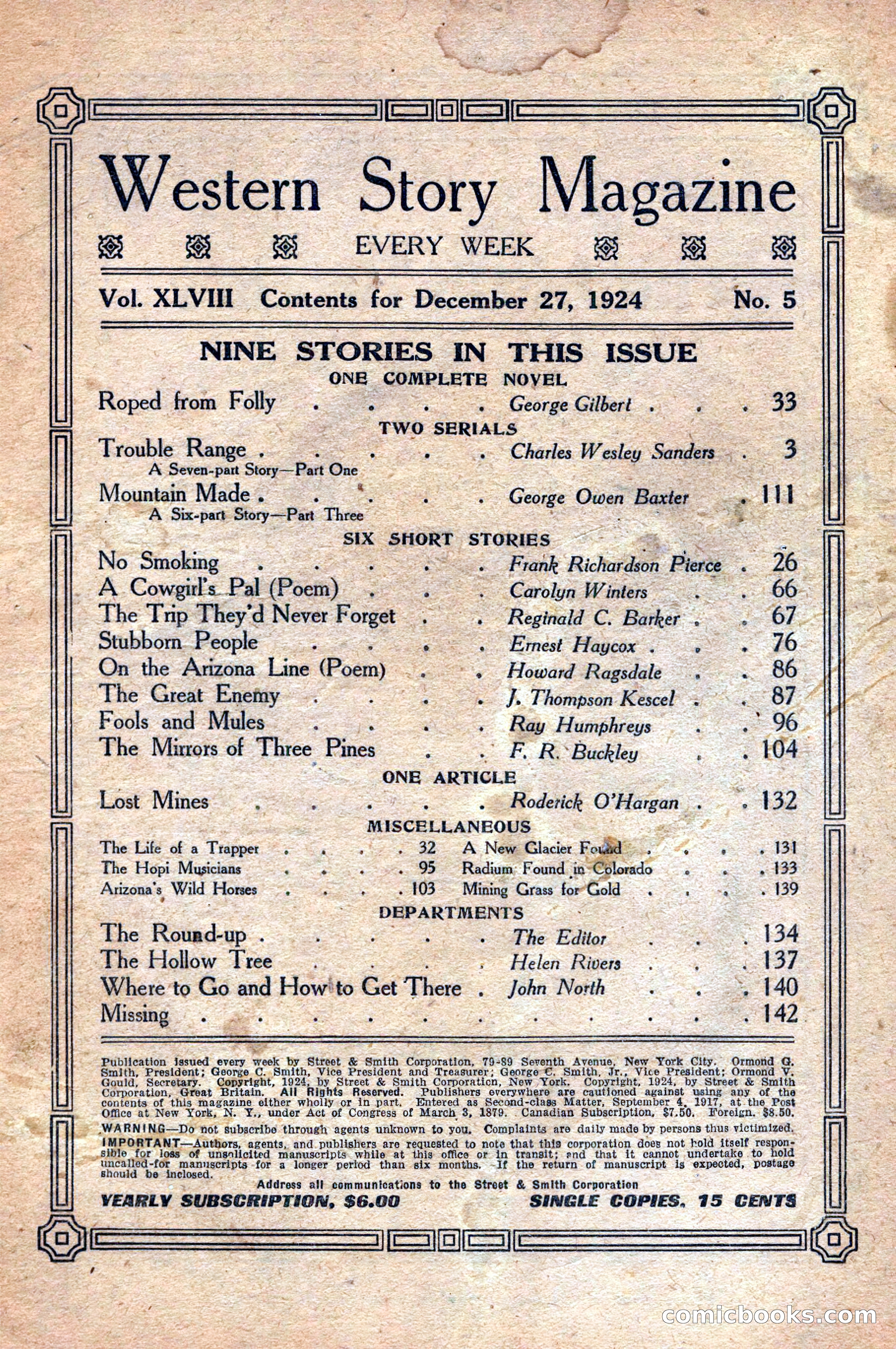 Western Story Magazine — page 3 of 148