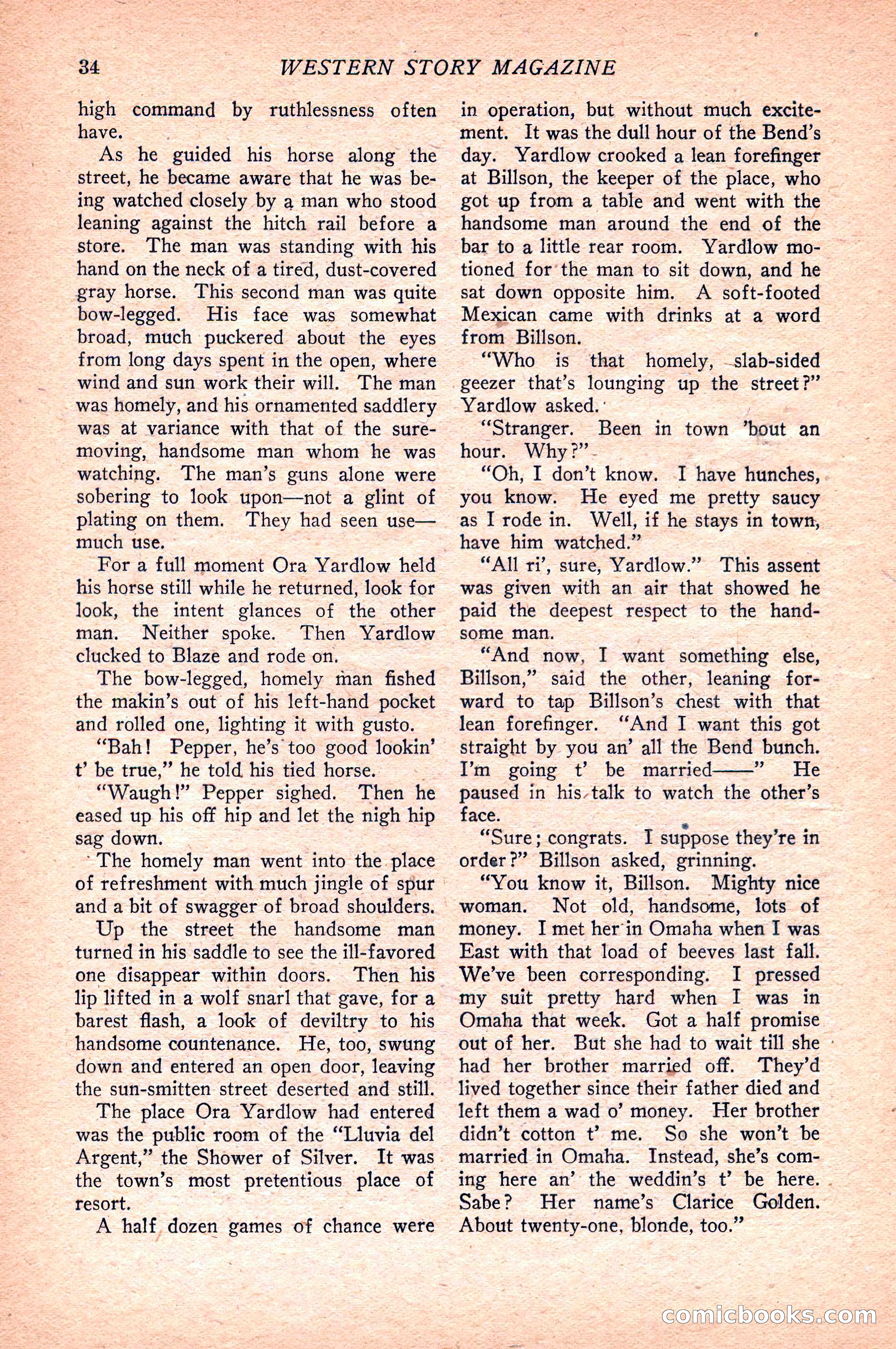 Western Story Magazine — page 36 of 148