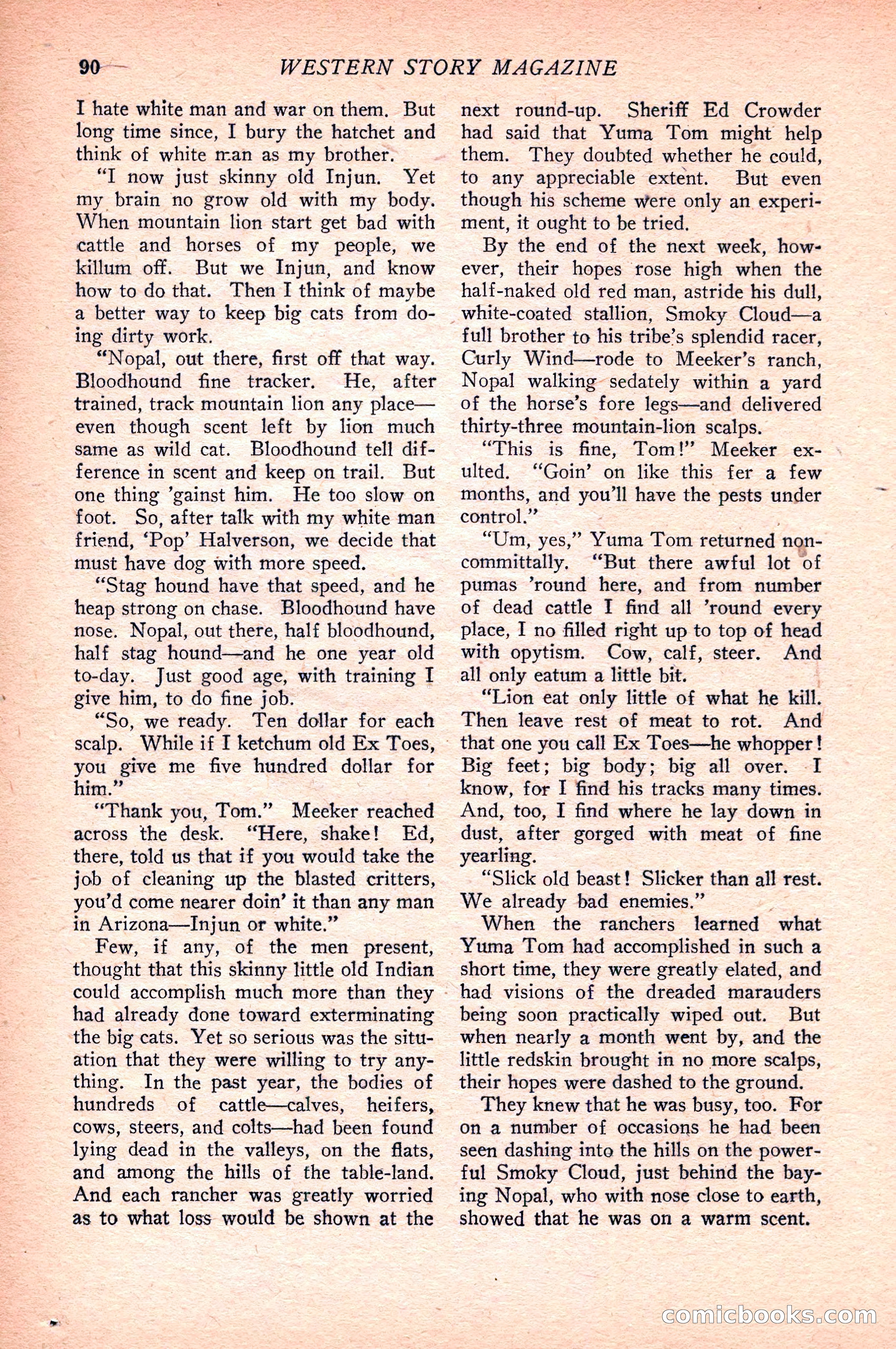 Western Story Magazine — page 92 of 148