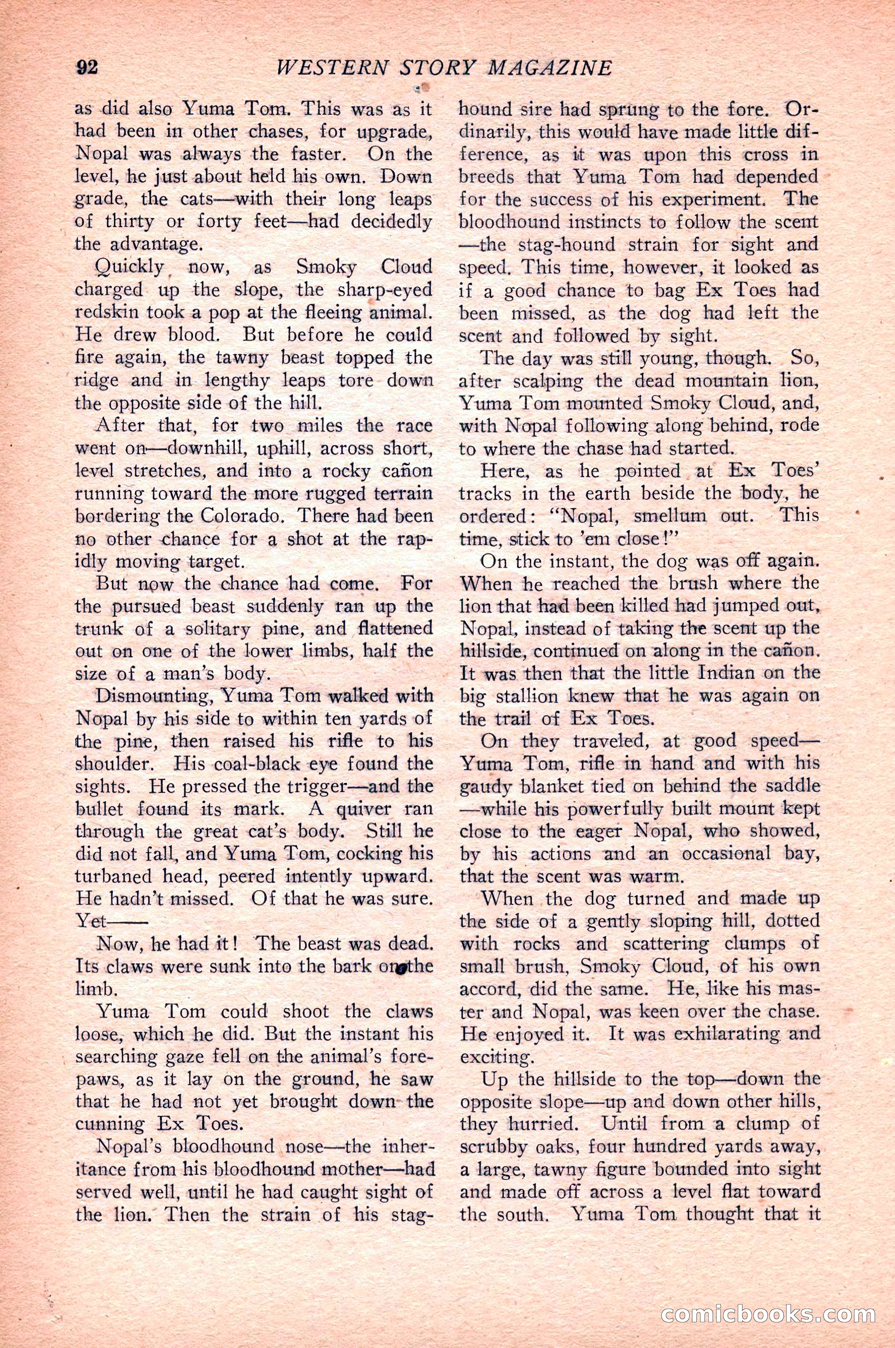 Western Story Magazine — page 94 of 148