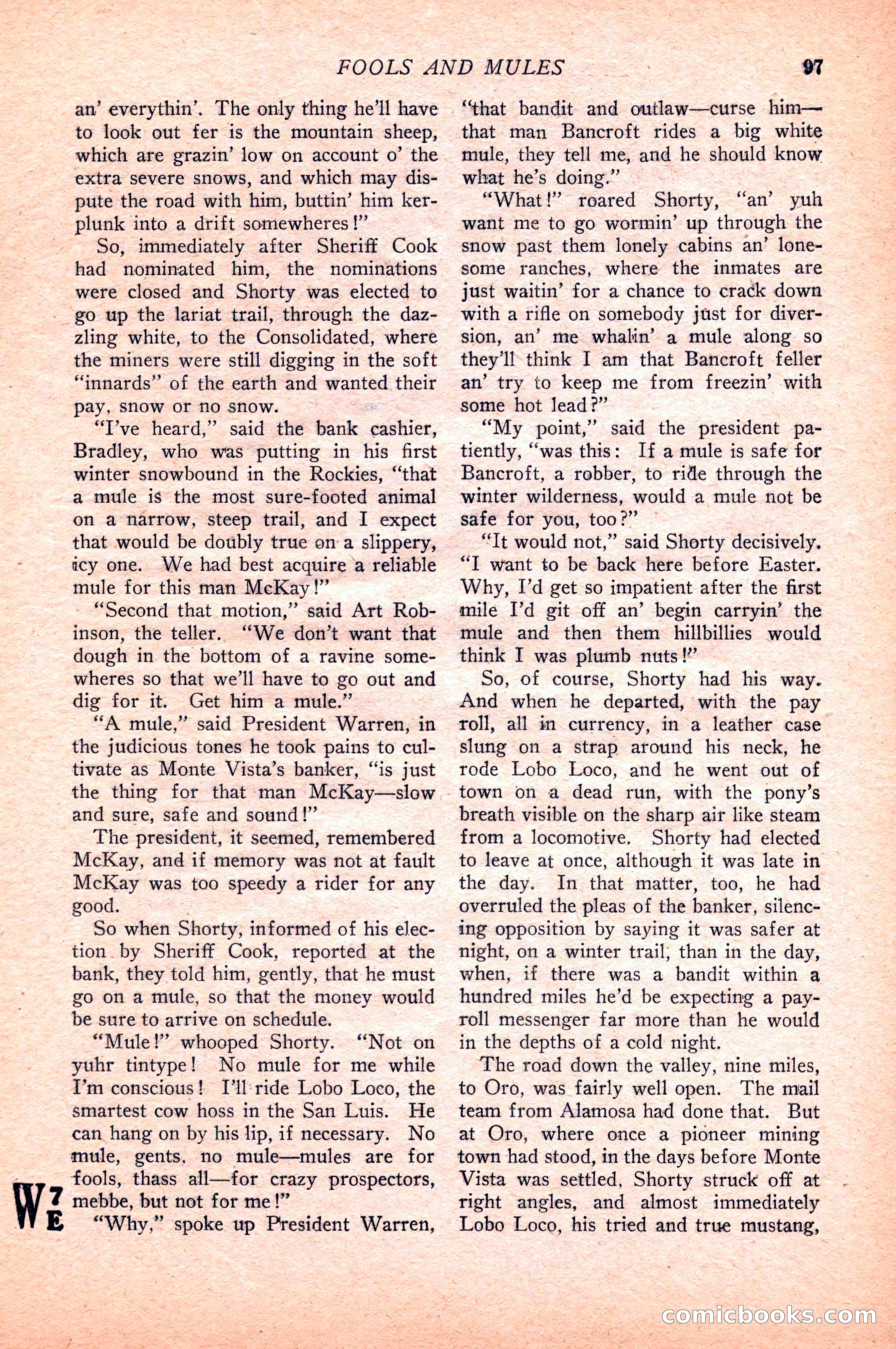 Western Story Magazine — page 99 of 148