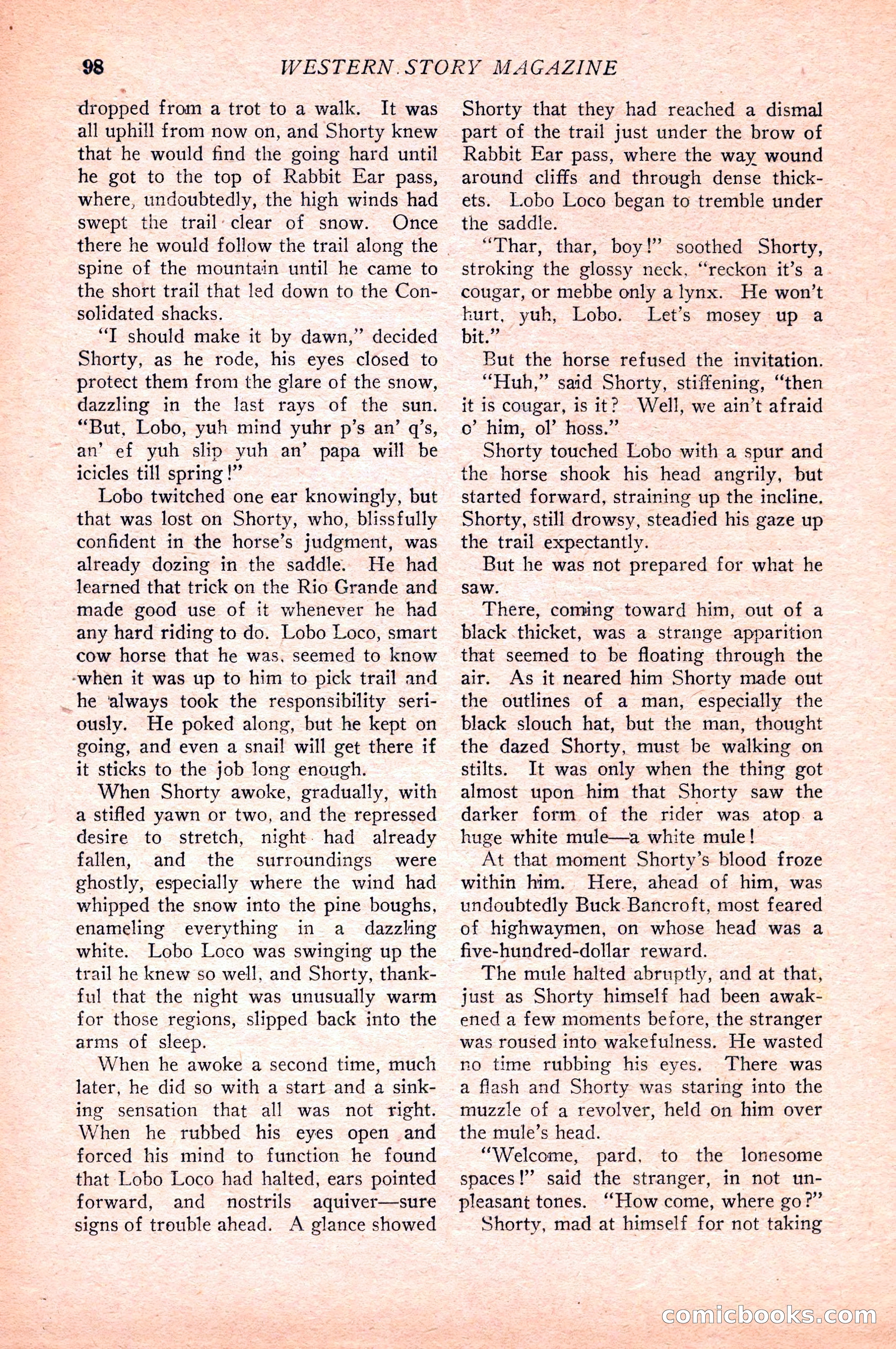 Western Story Magazine — page 100 of 148