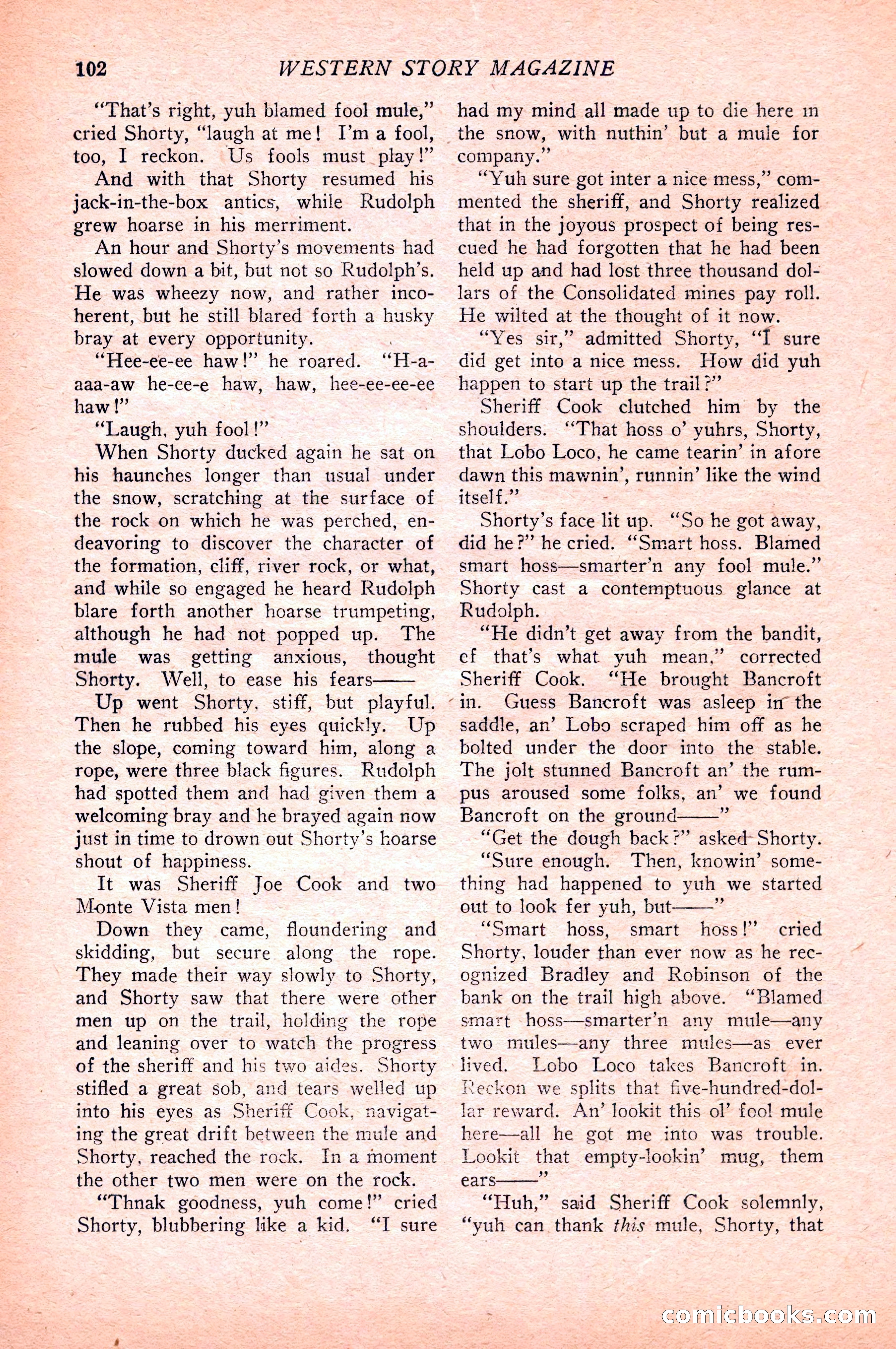 Western Story Magazine — page 104 of 148