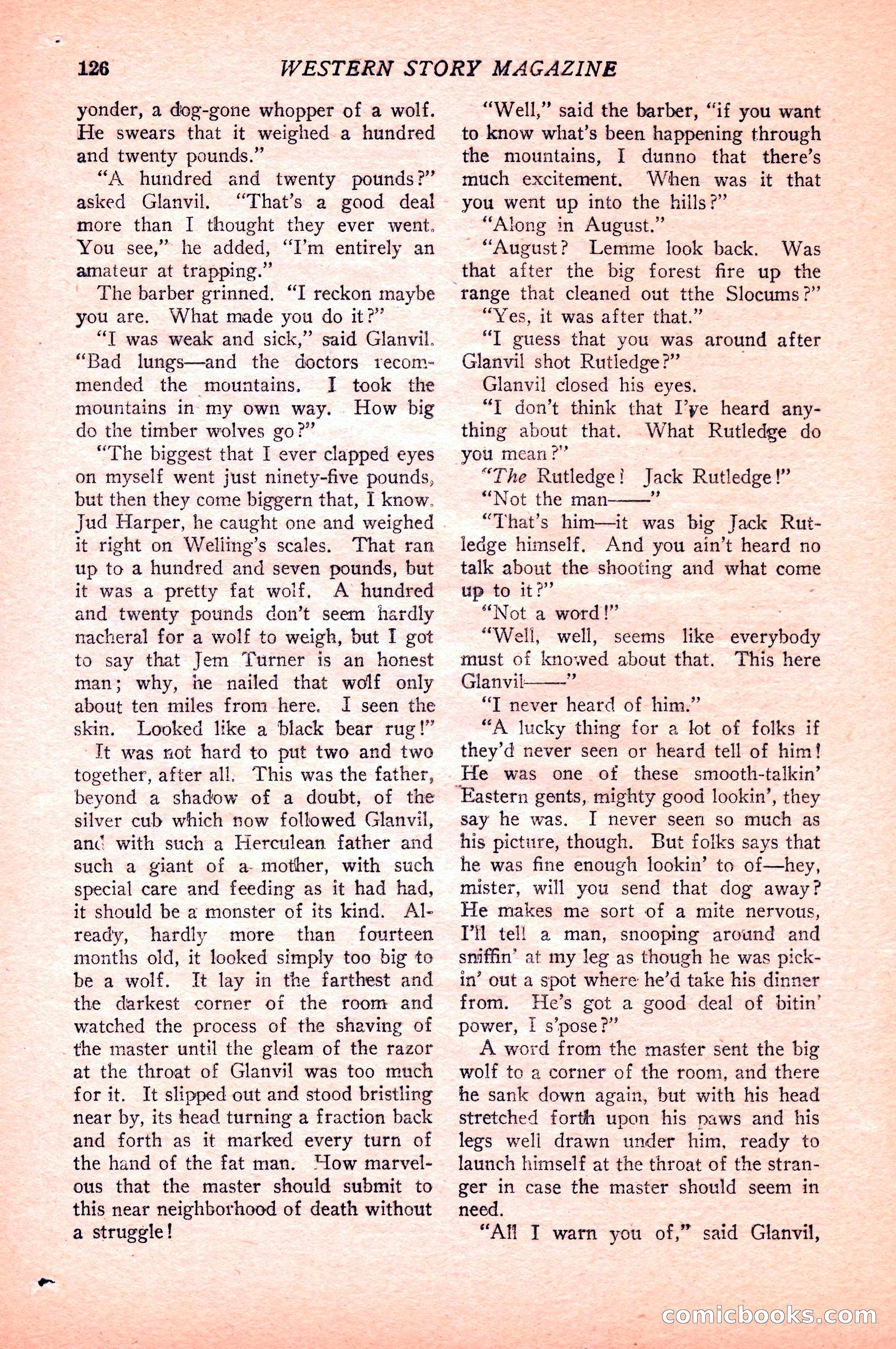 Western Story Magazine — page 128 of 148