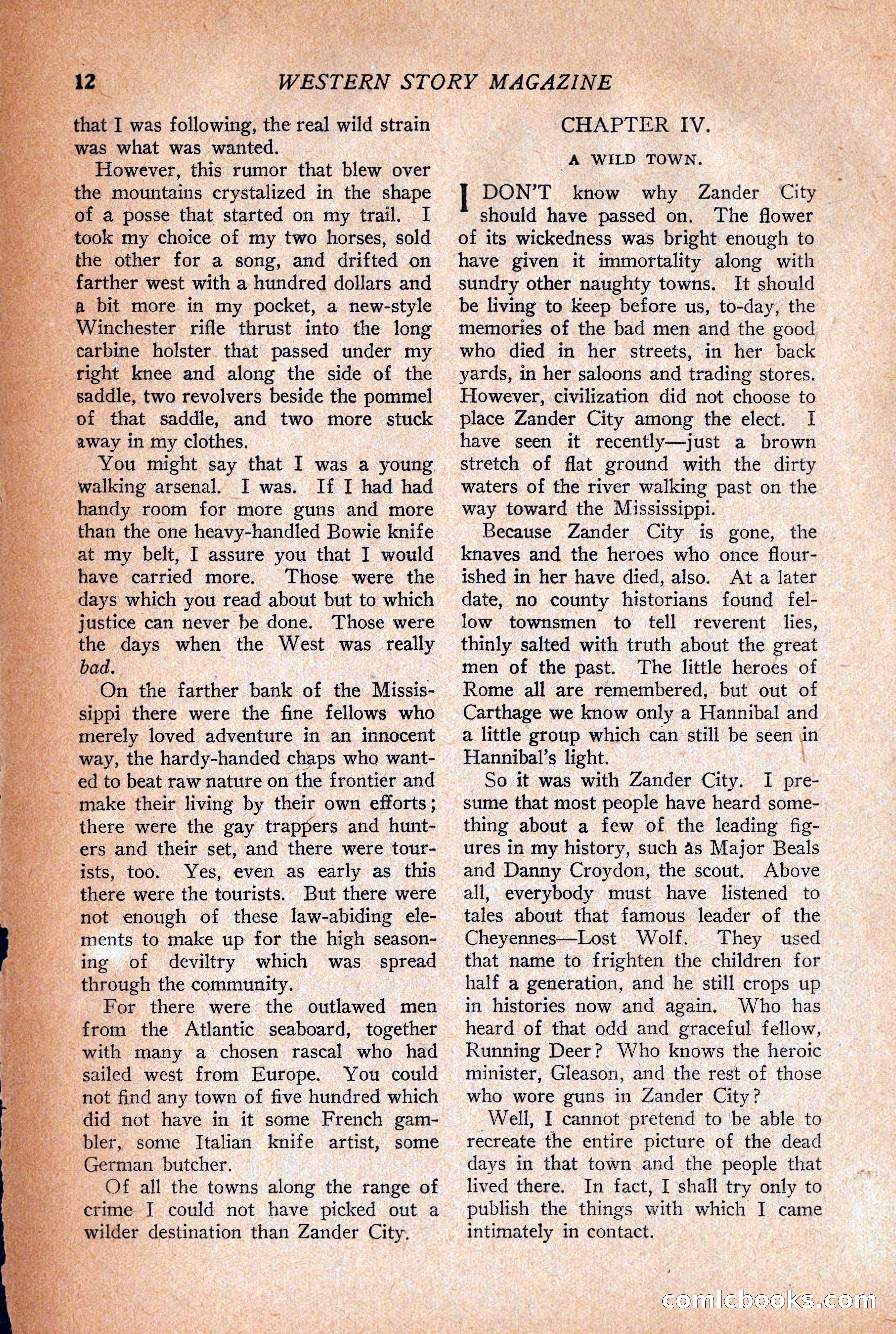 Western Story Magazine, December 12, 1925 — page 14 of 146