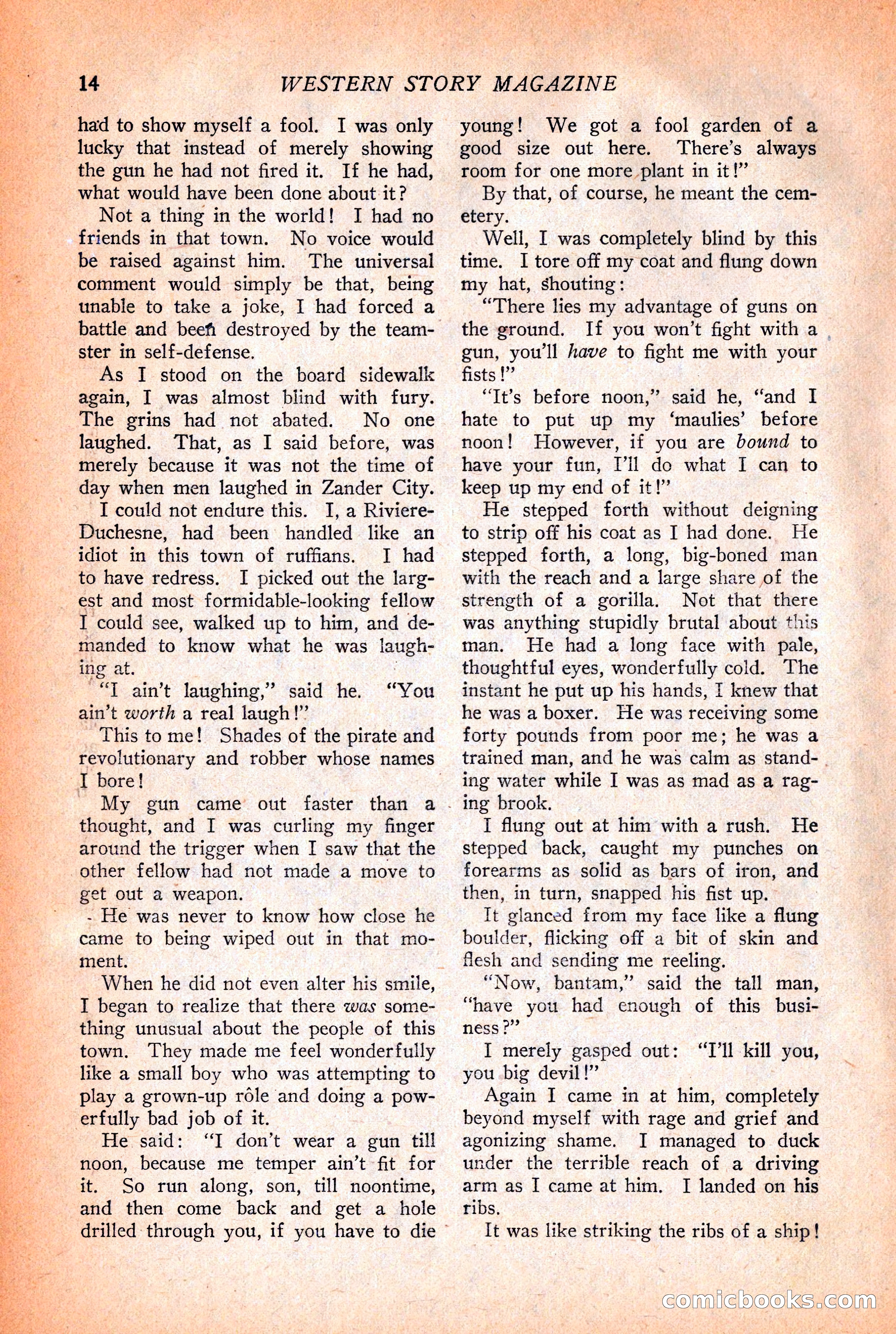 Western Story Magazine, December 12, 1925 — page 16 of 146