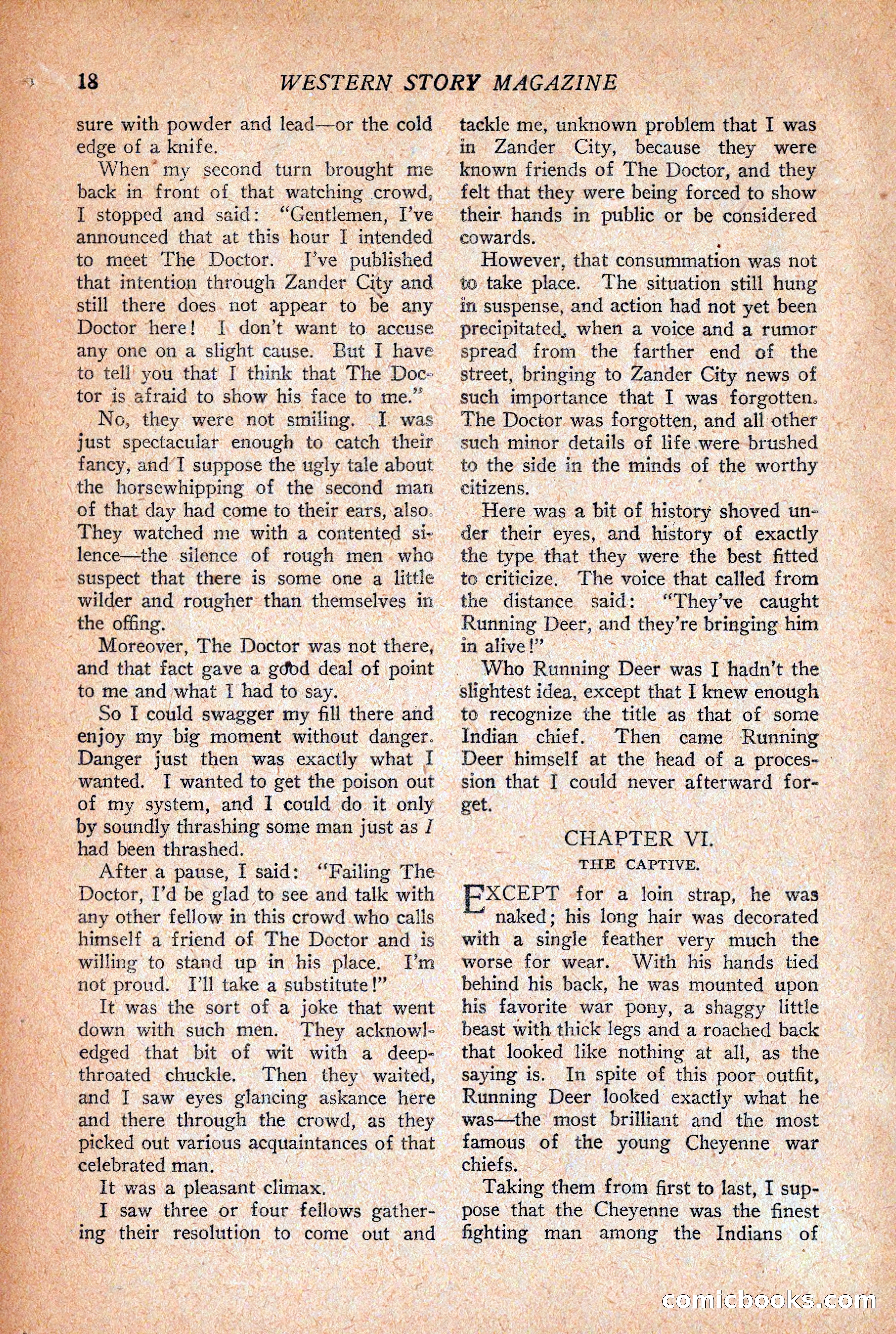 Western Story Magazine, December 12, 1925 — page 20 of 146