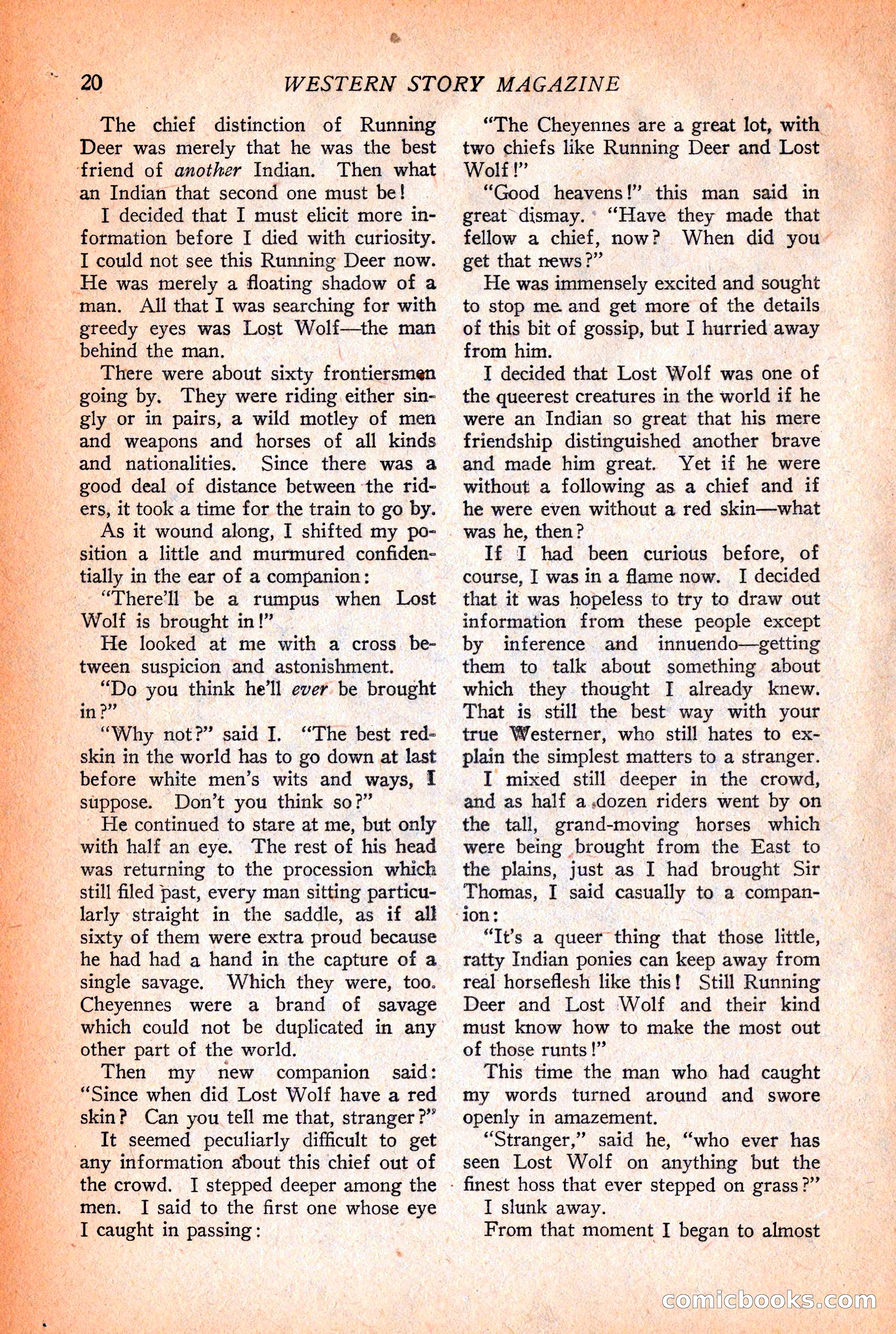 Western Story Magazine, December 12, 1925 — page 22 of 146