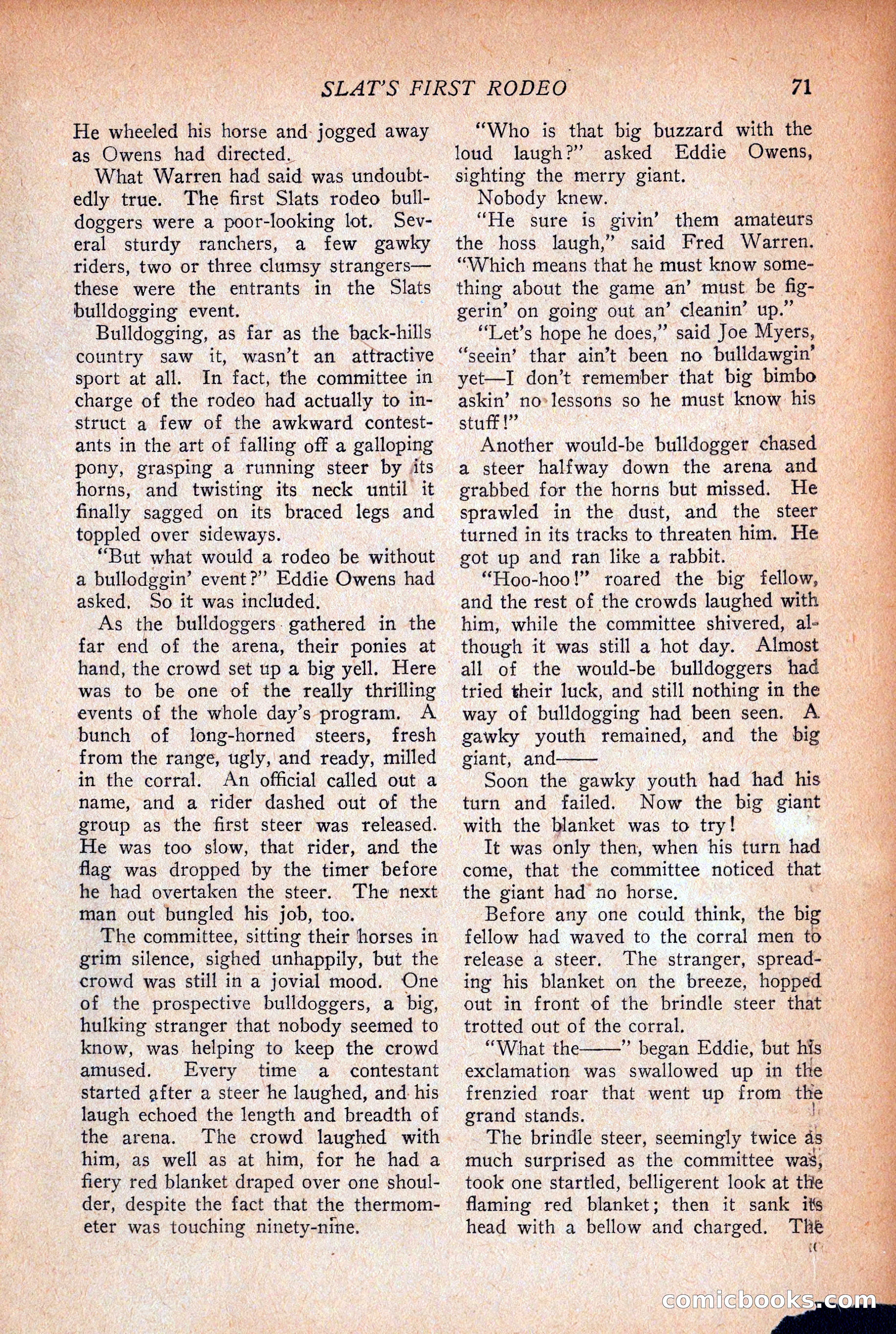 Western Story Magazine, December 12, 1925 — page 73 of 146