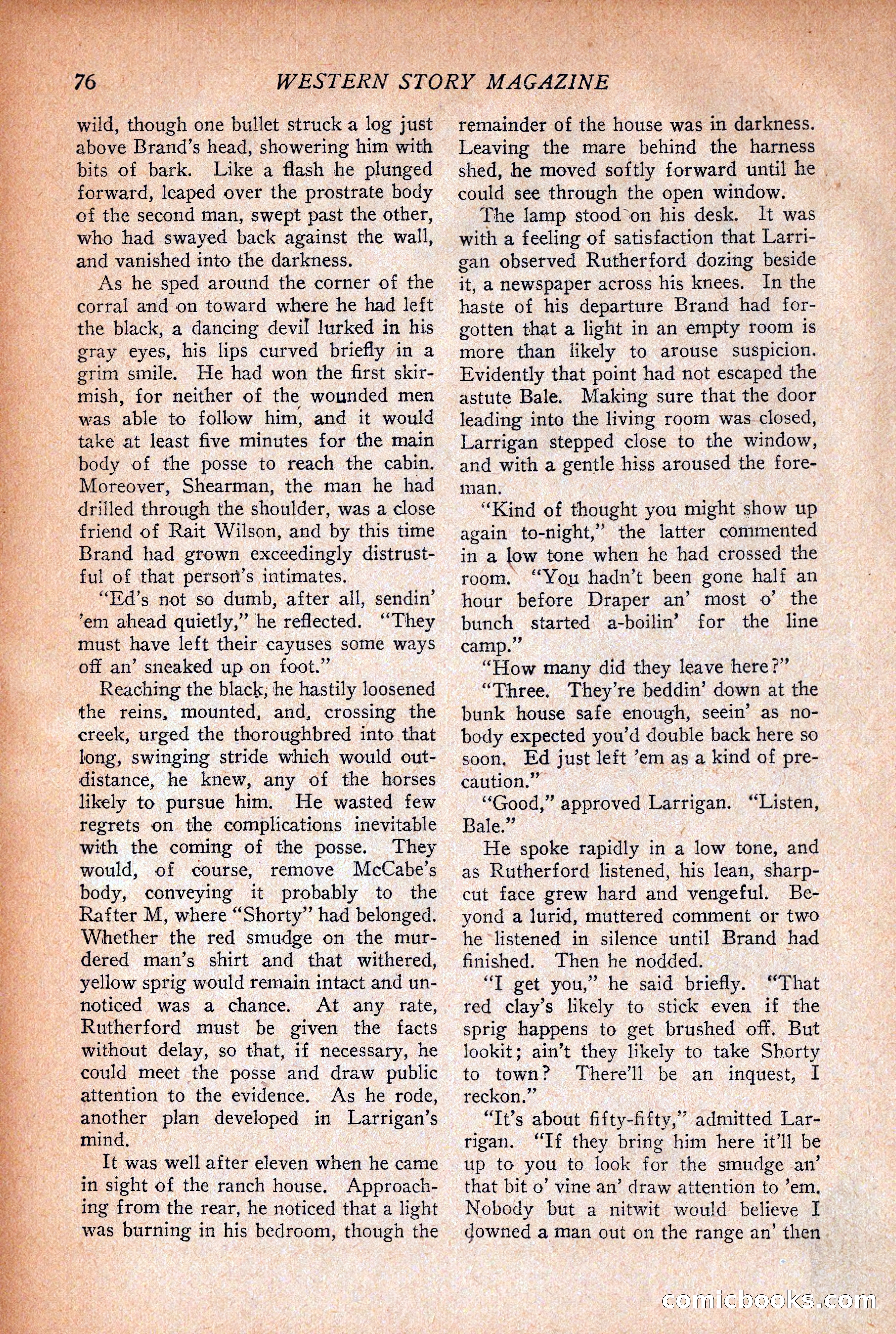 Western Story Magazine, December 12, 1925 — page 78 of 146