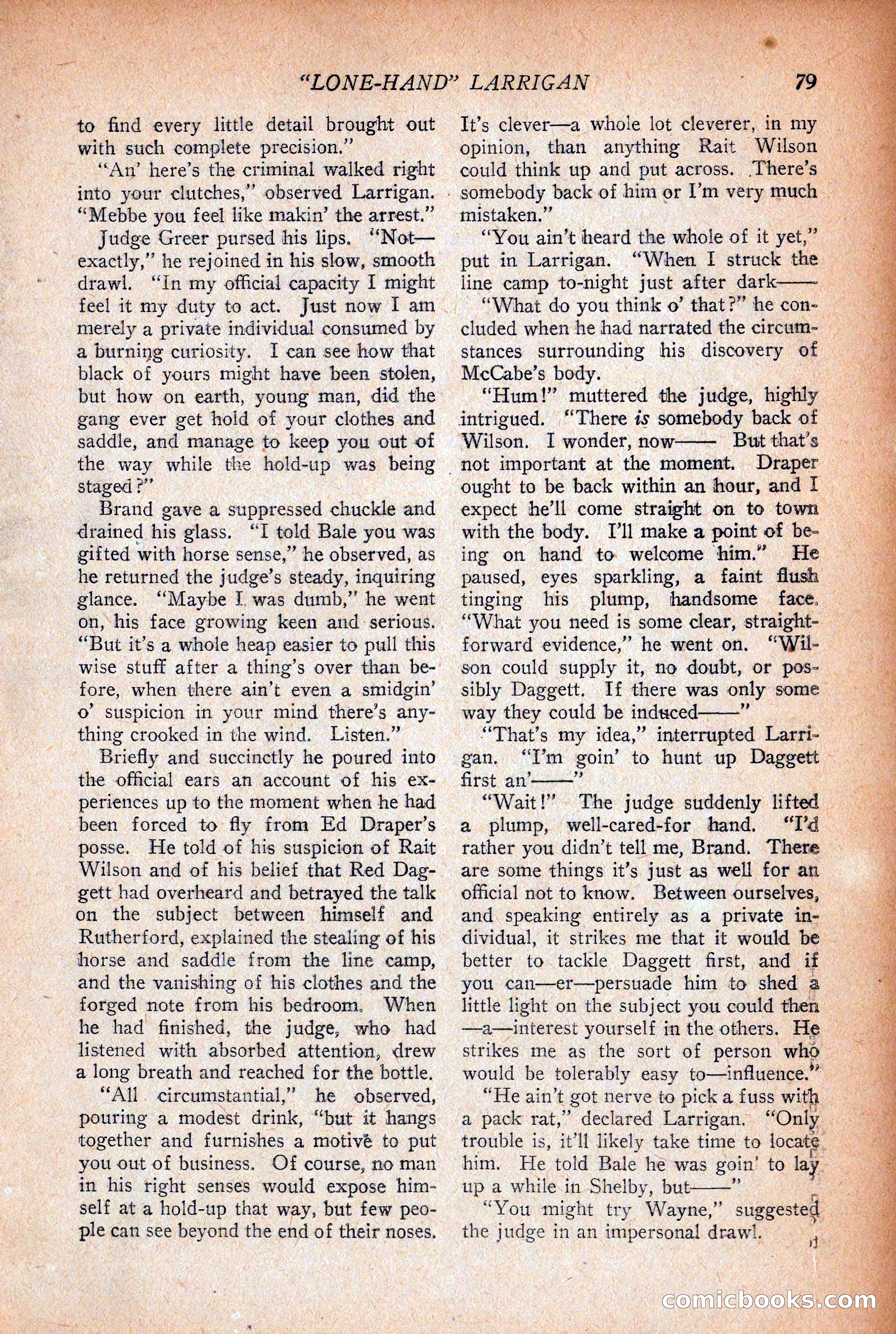 Western Story Magazine, December 12, 1925 — page 81 of 146