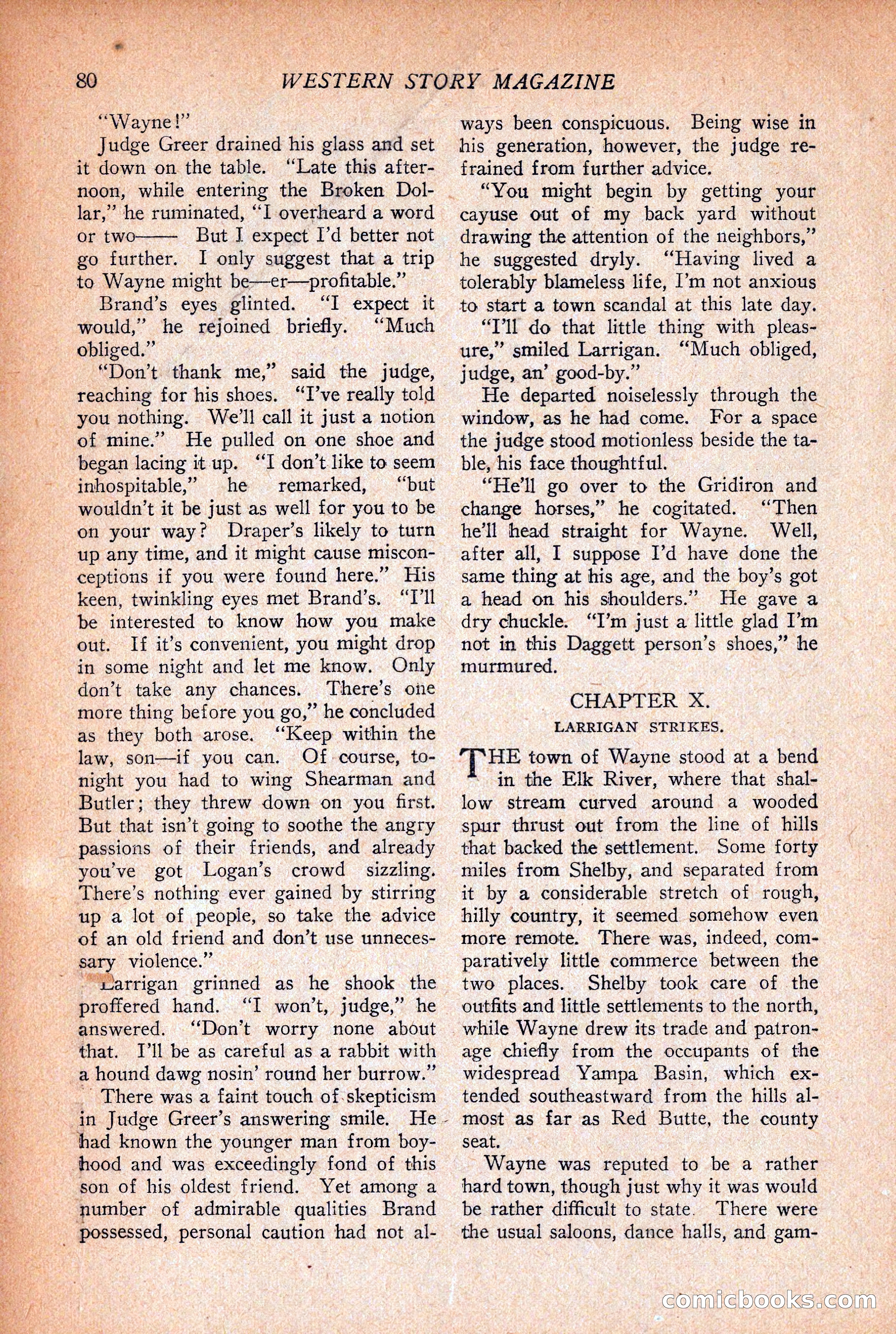 Western Story Magazine, December 12, 1925 — page 82 of 146