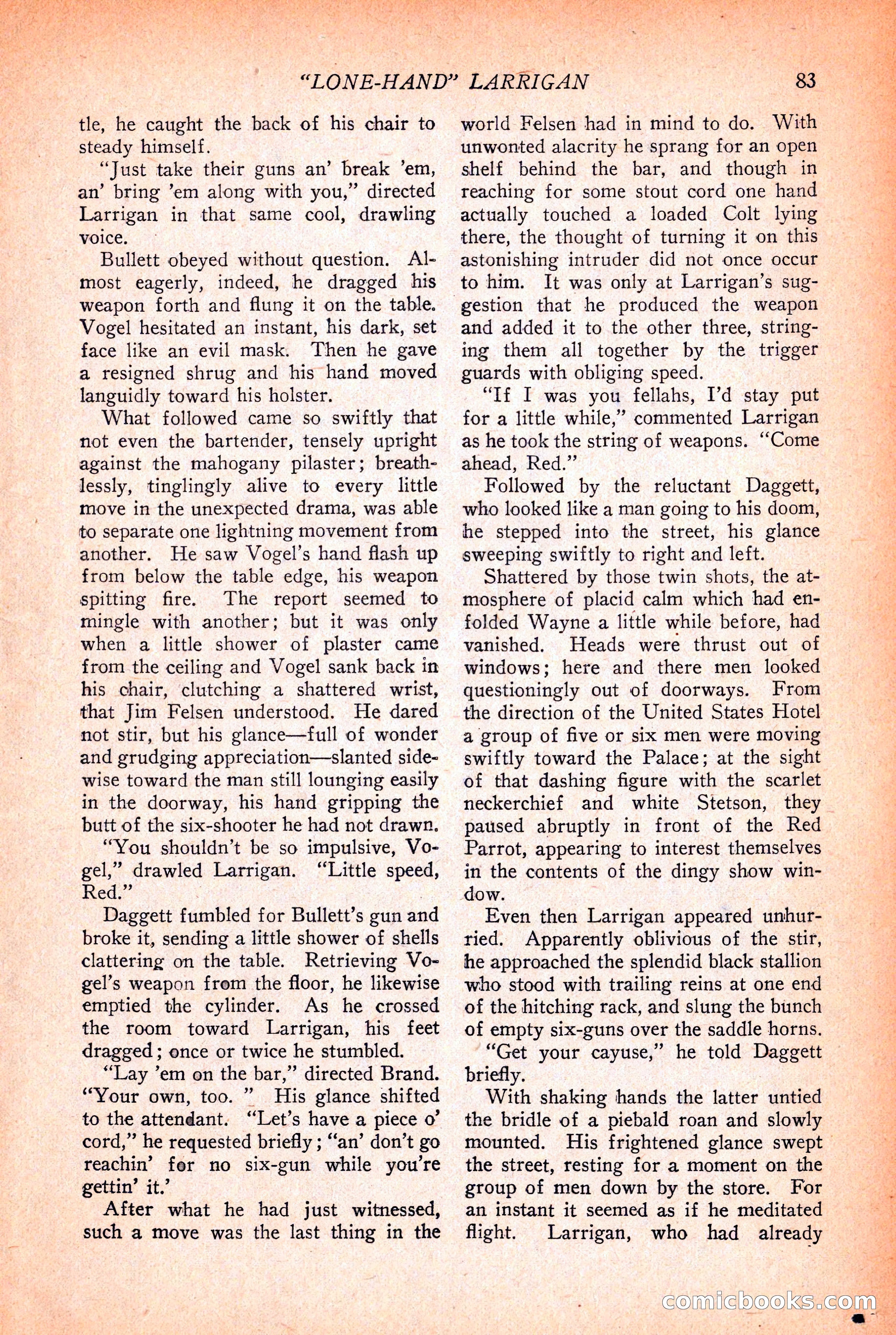 Western Story Magazine, December 12, 1925 — page 85 of 146