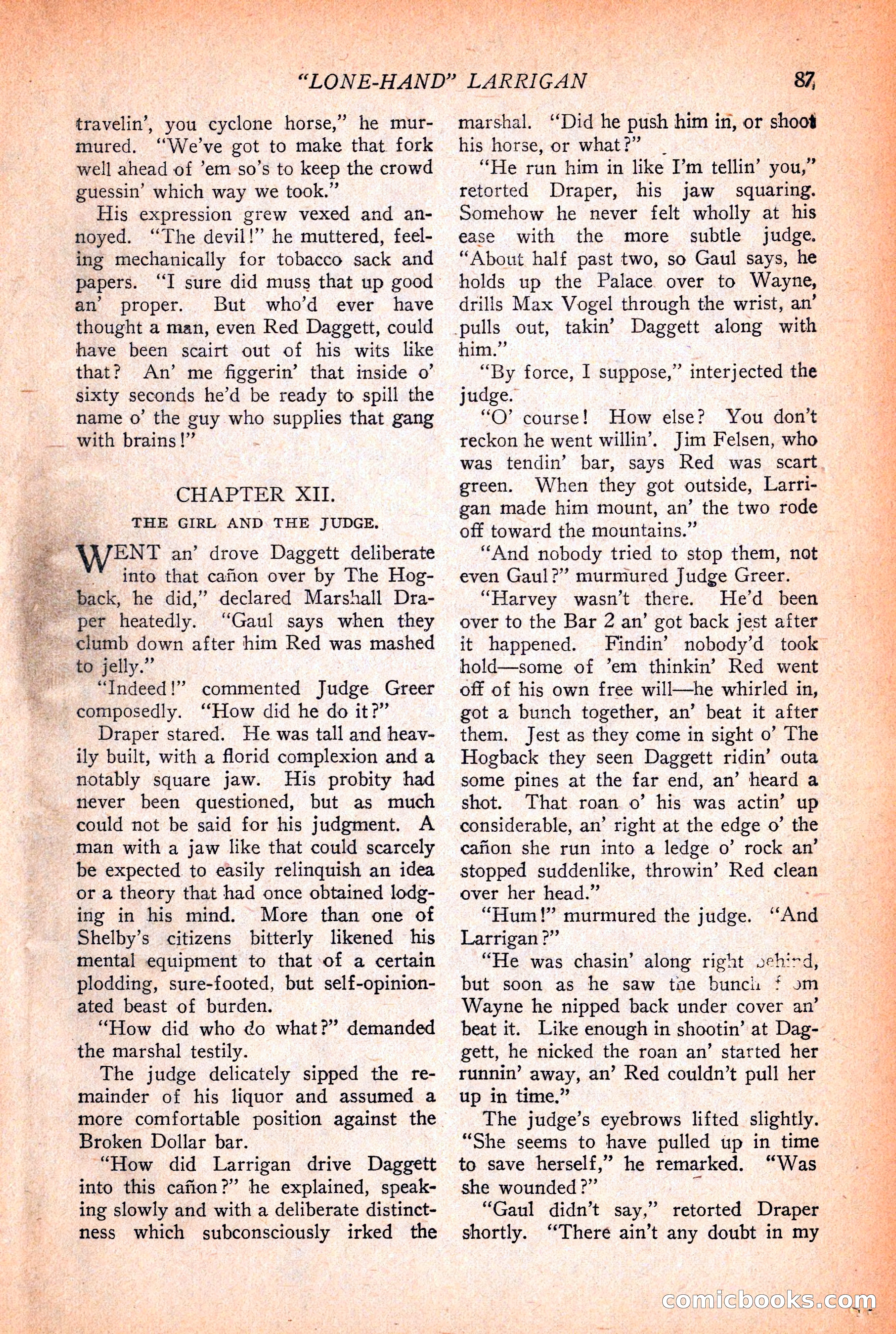 Western Story Magazine, December 12, 1925 — page 89 of 146