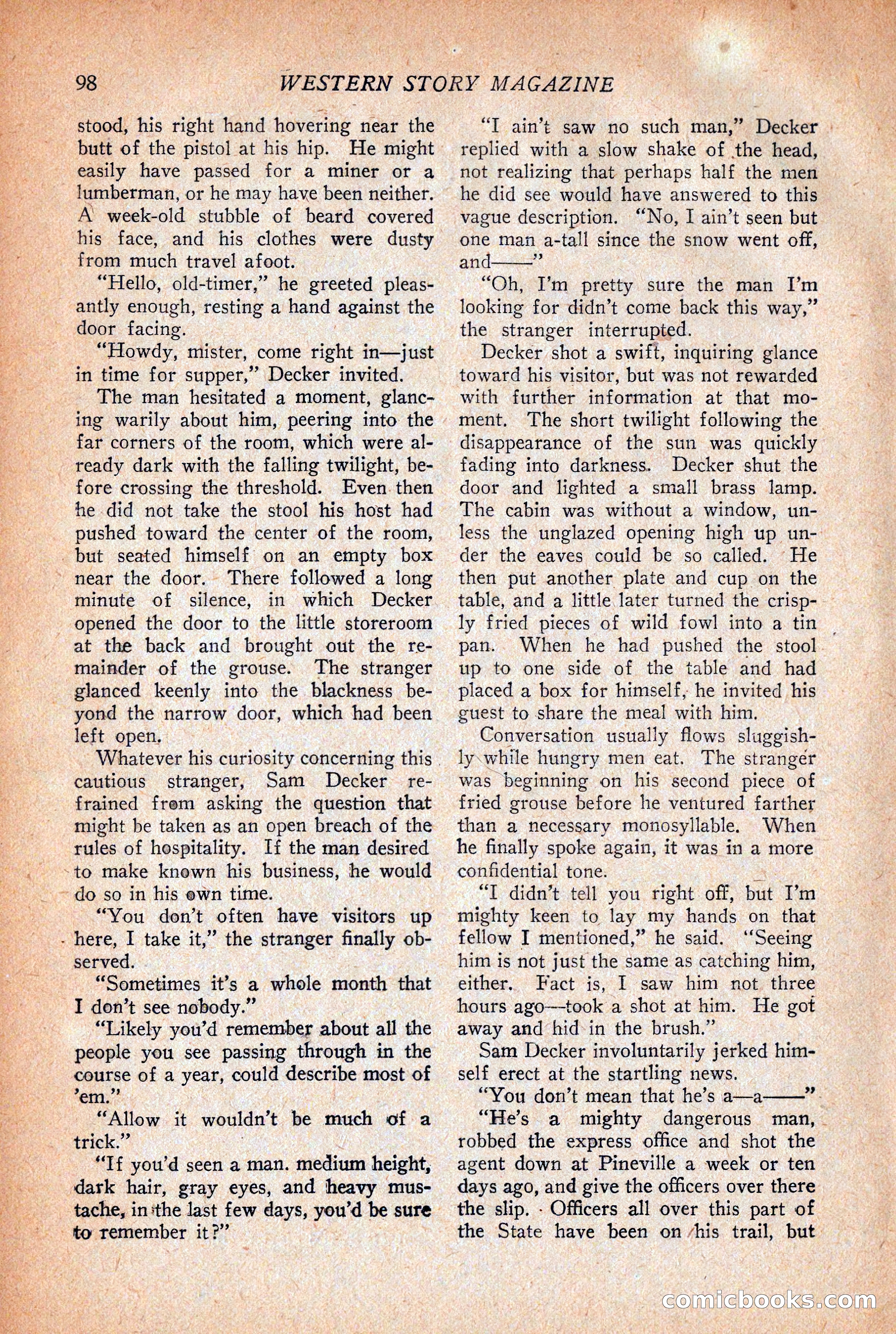 Western Story Magazine, December 12, 1925 — page 100 of 146