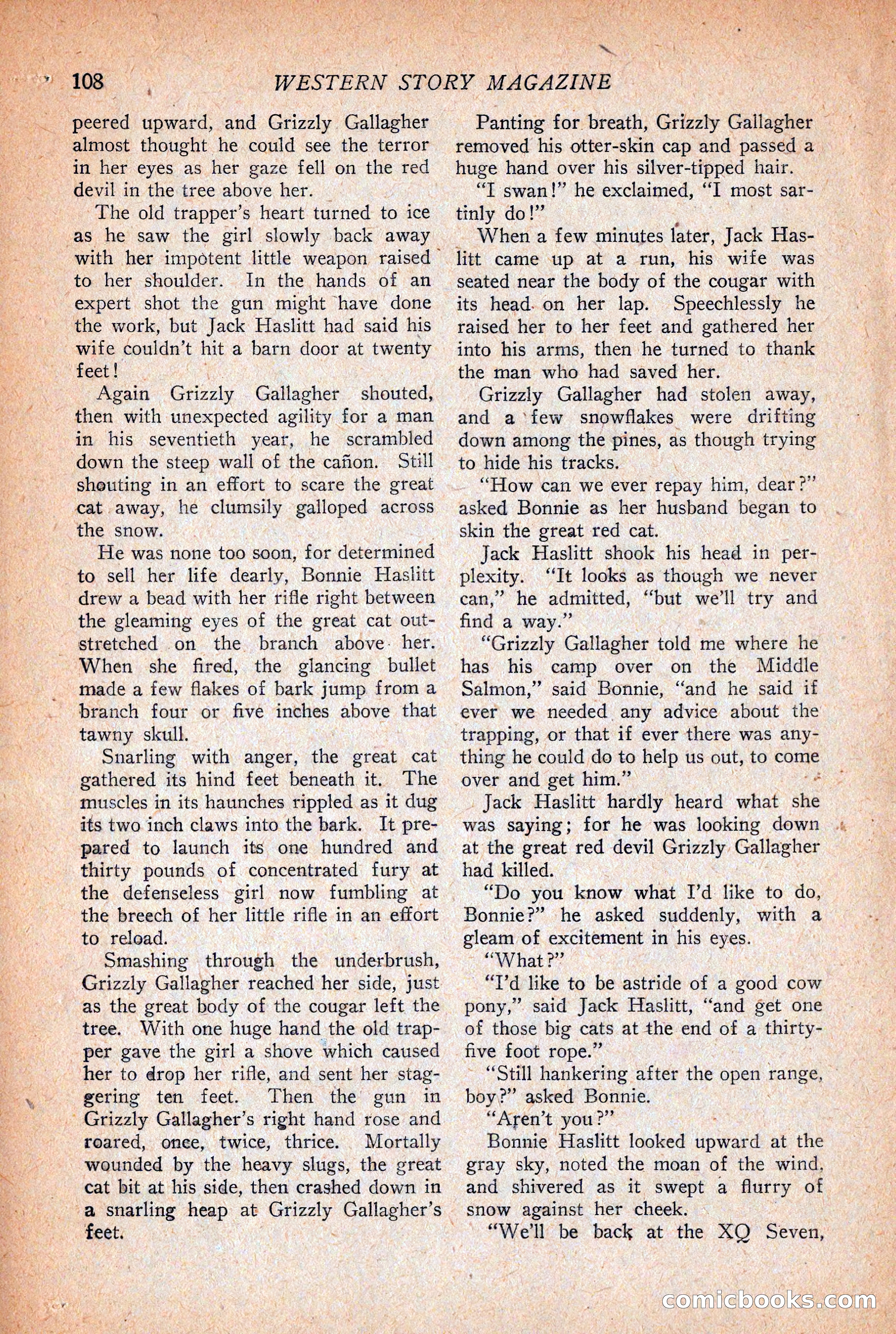Western Story Magazine, December 12, 1925 — page 110 of 146