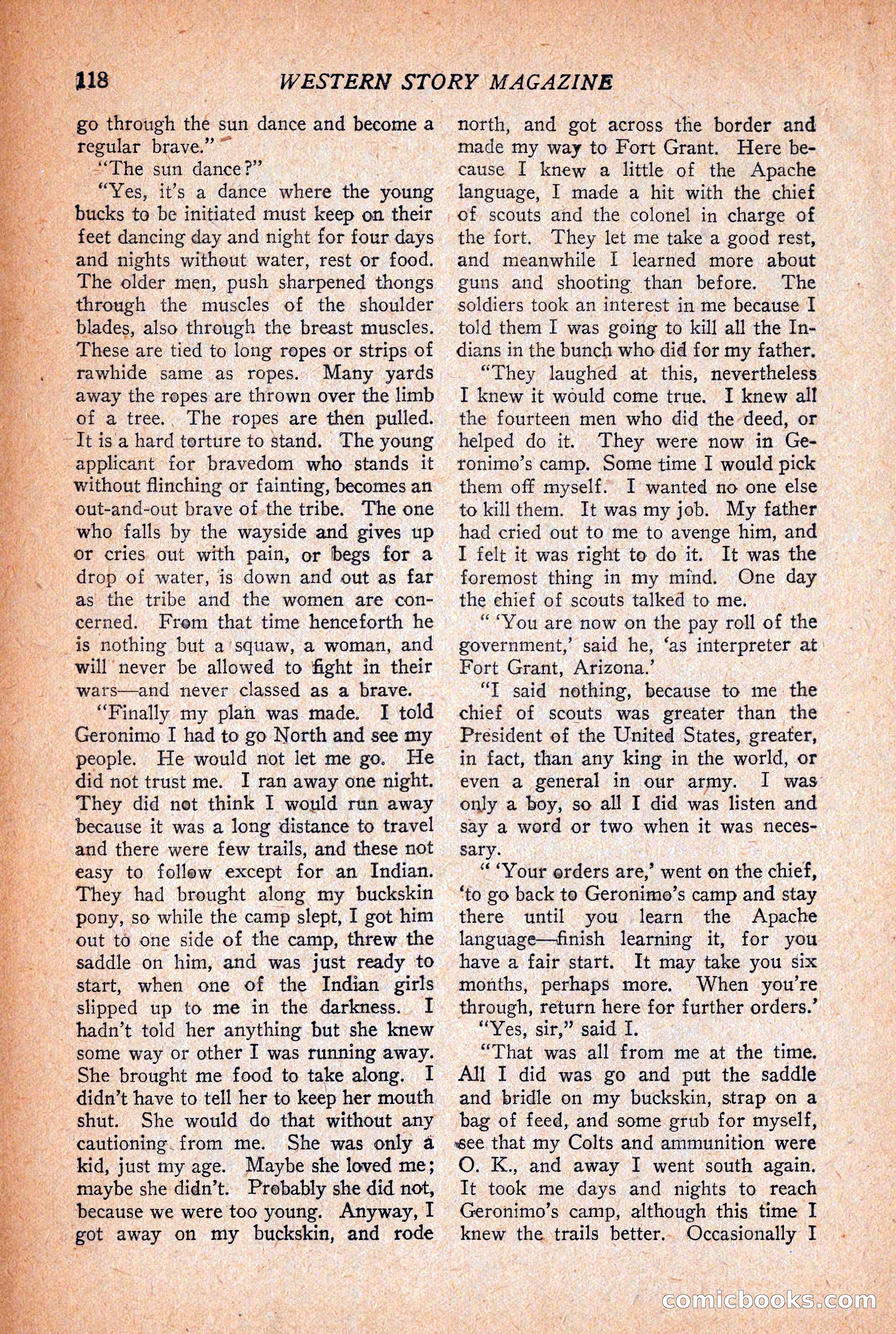 Western Story Magazine, December 12, 1925 — page 120 of 146