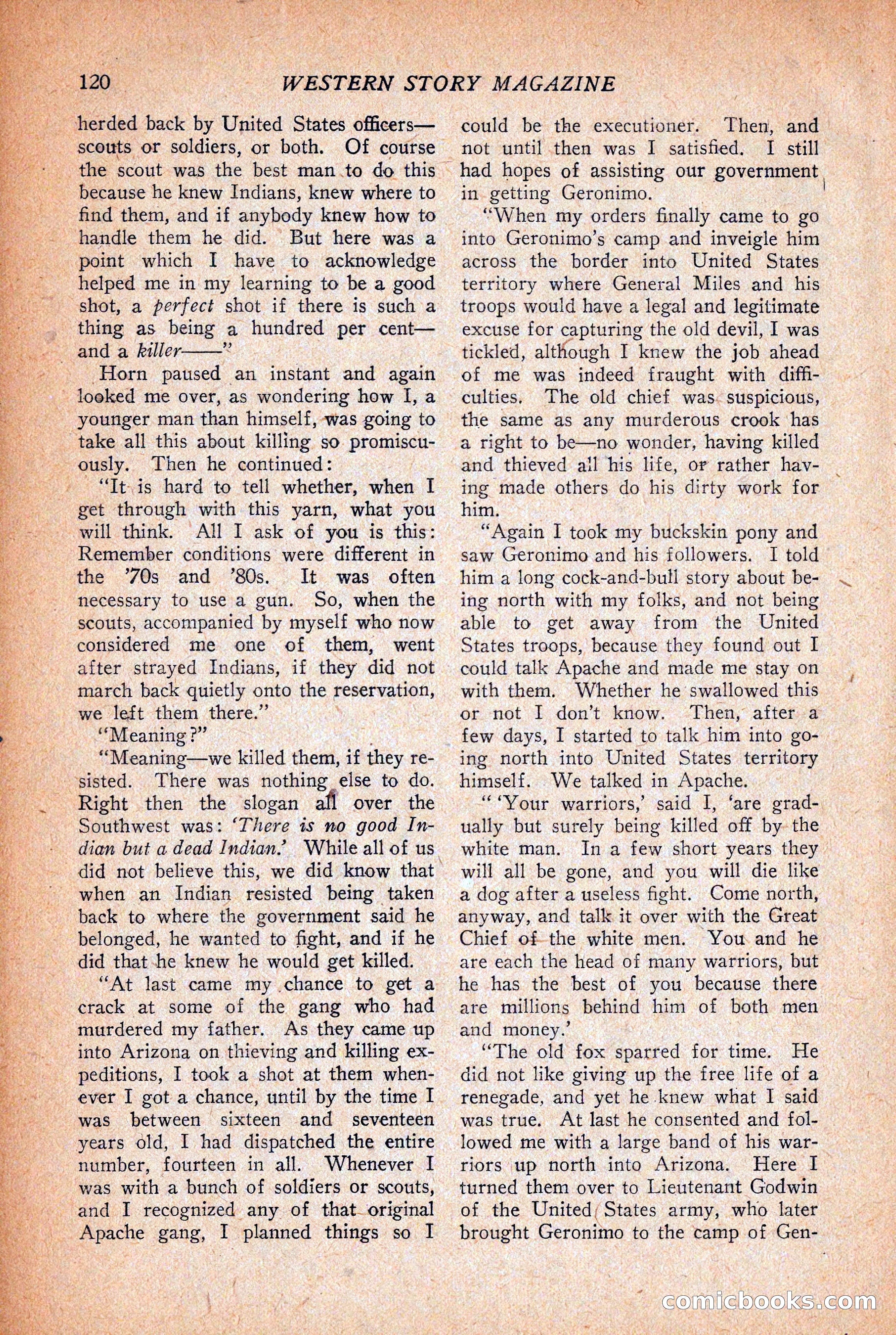 Western Story Magazine, December 12, 1925 — page 122 of 146