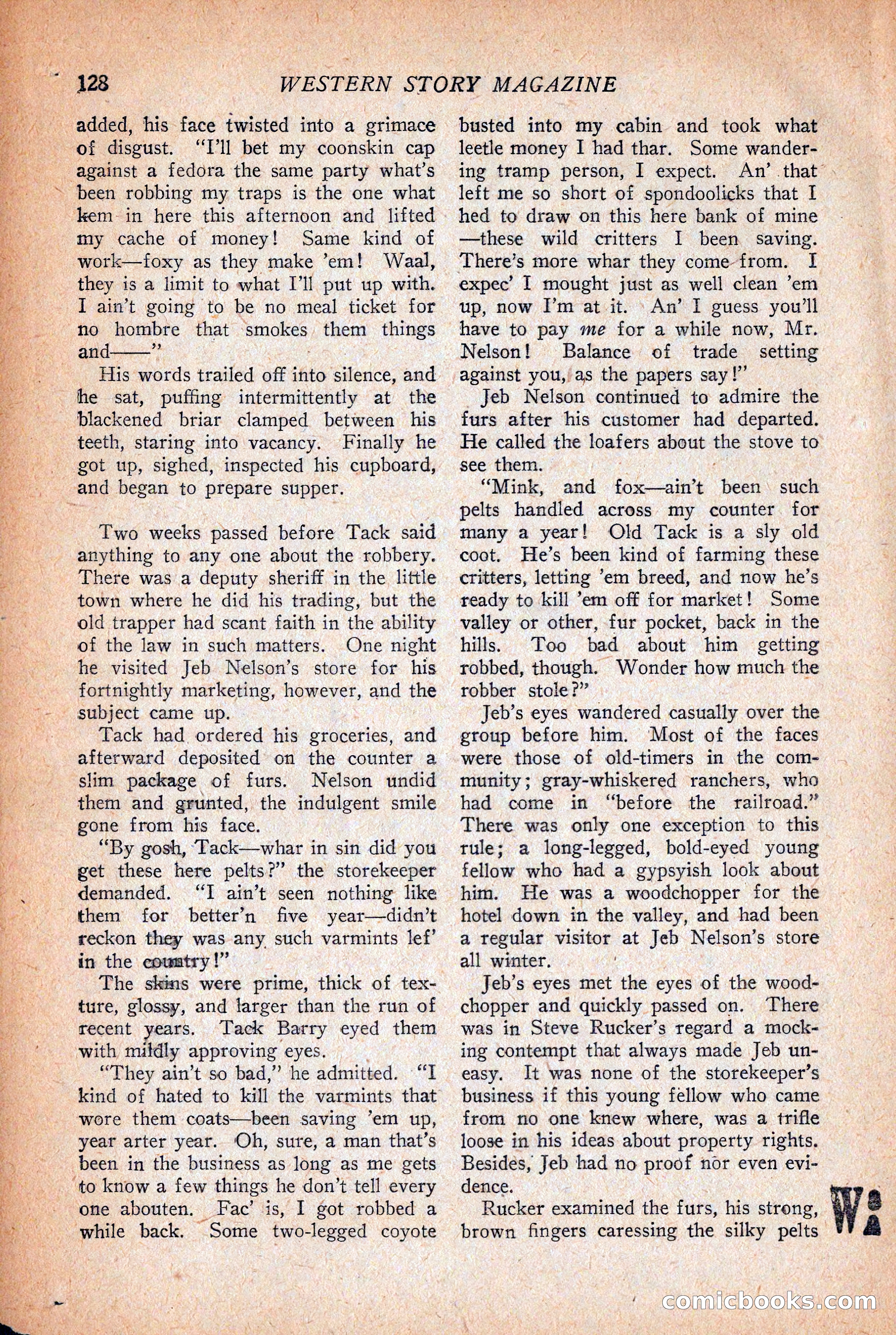 Western Story Magazine, December 12, 1925 — page 130 of 146