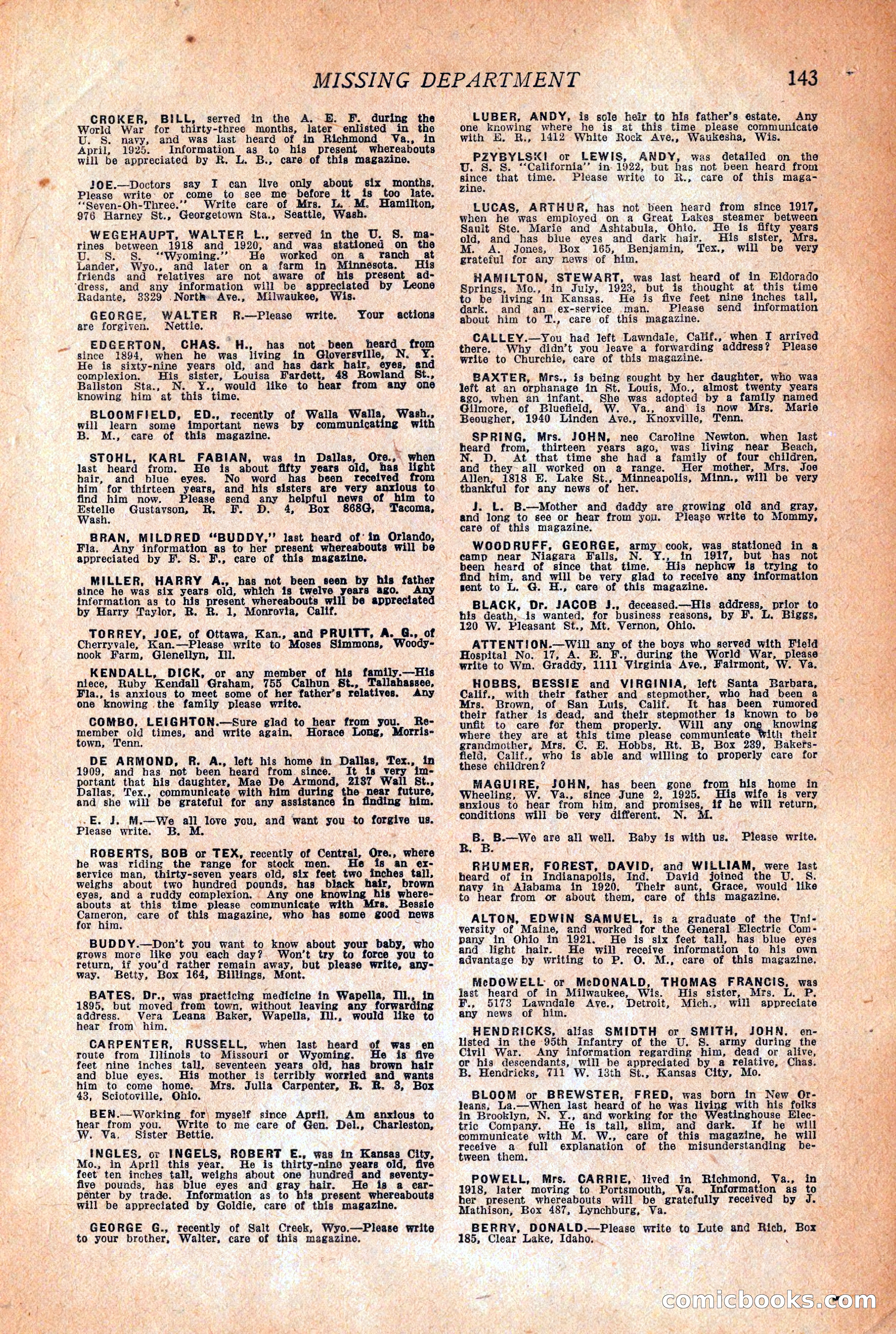 Western Story Magazine, December 12, 1925 — page 145 of 146
